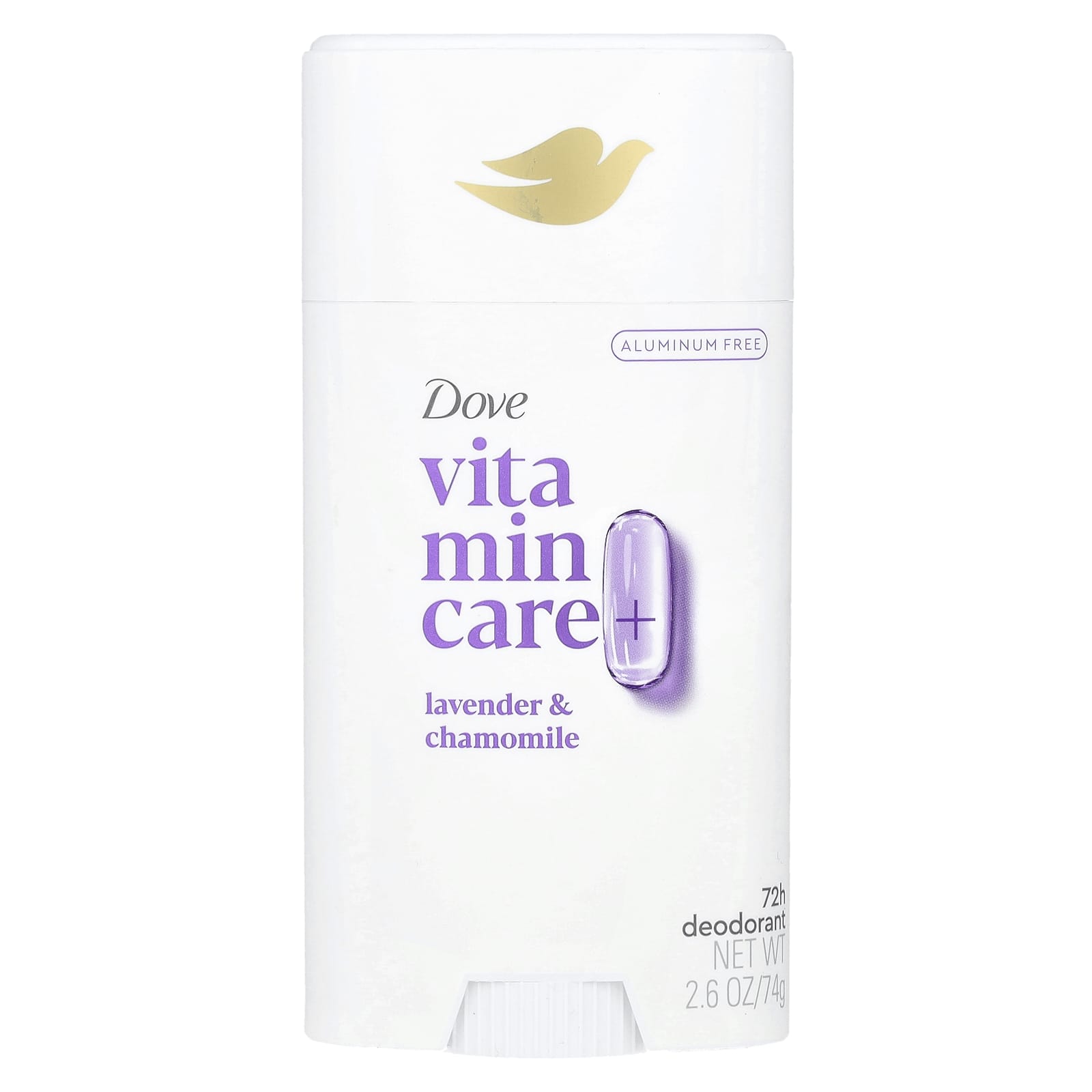 Dove, Vitamin Care + дезодорант, лаванда и ромашка, 74 г (2,6 унции)