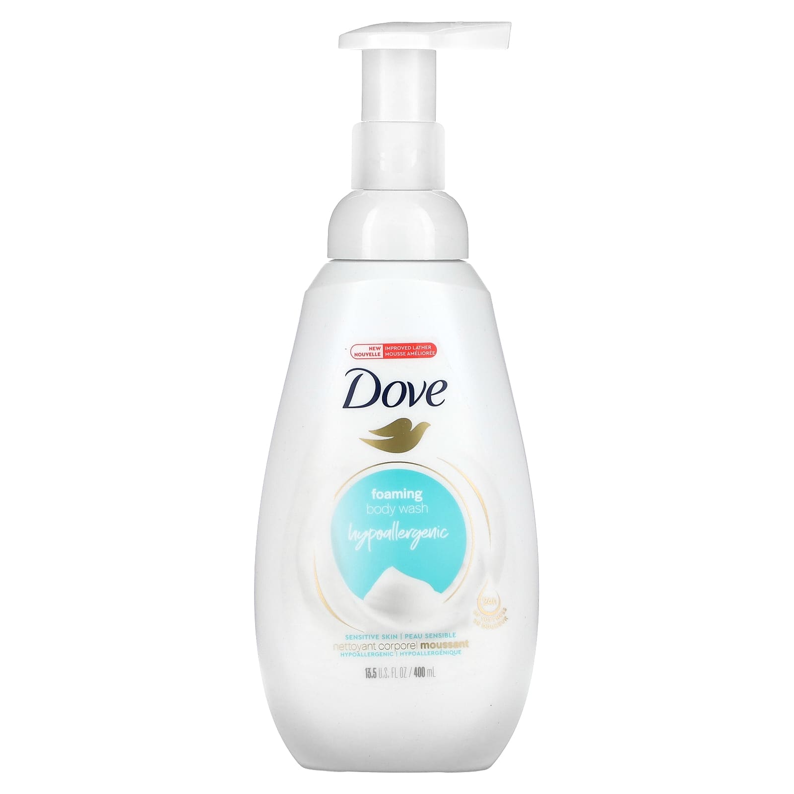 Dove, пенка для мытья тела, для чувствительной кожи, 400 мл (13,5 жидк. унции)