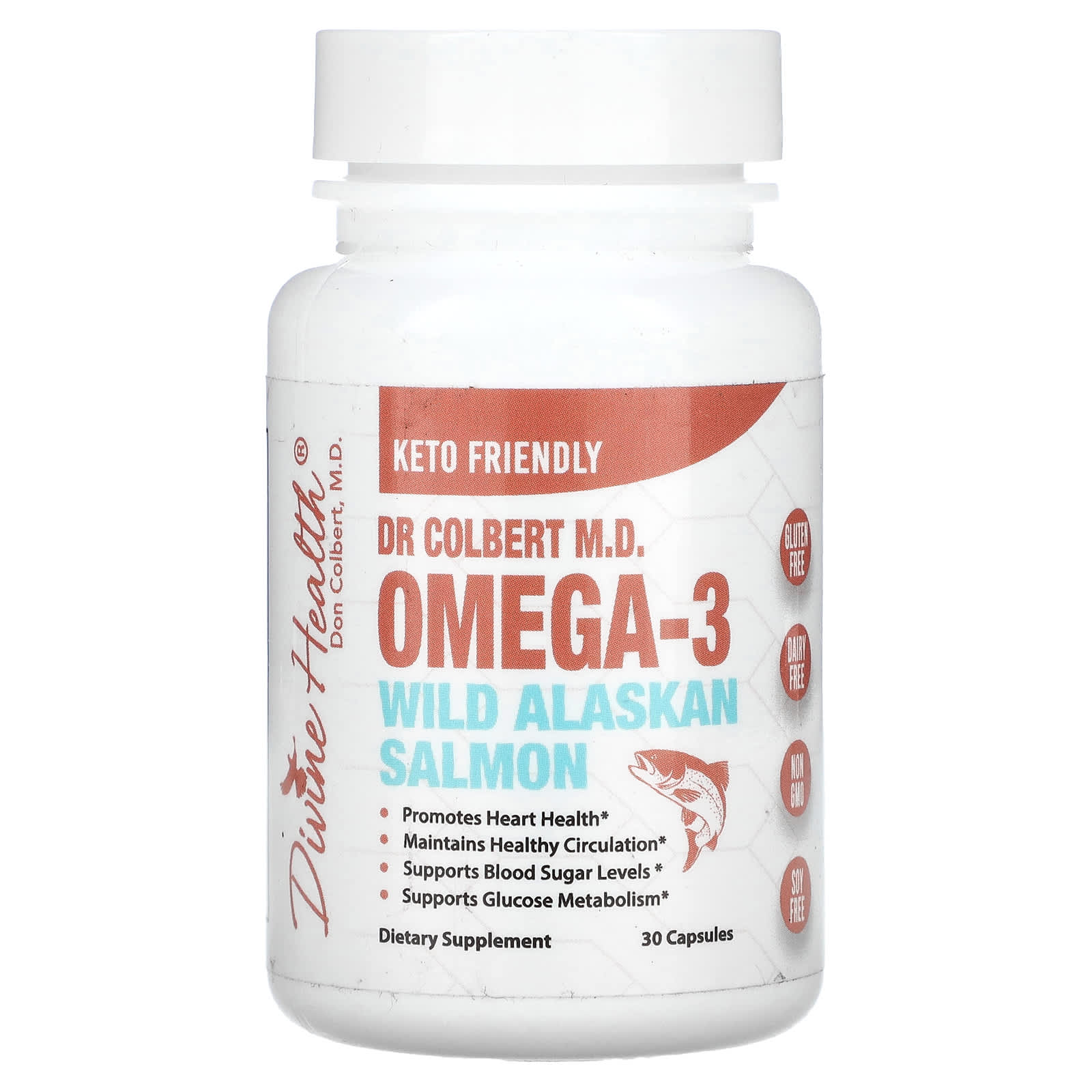 Divine Health Dr Coliber MD омега-3 дикий аляскинский лосось 30 капсул 3190₽