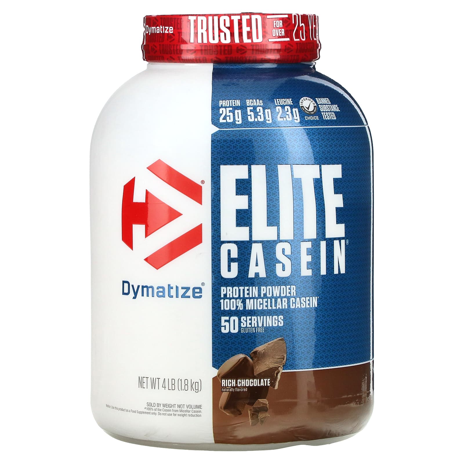 Dymatize Elite Casein Rich Chocolate 4 фунта 1836 г 15790₽