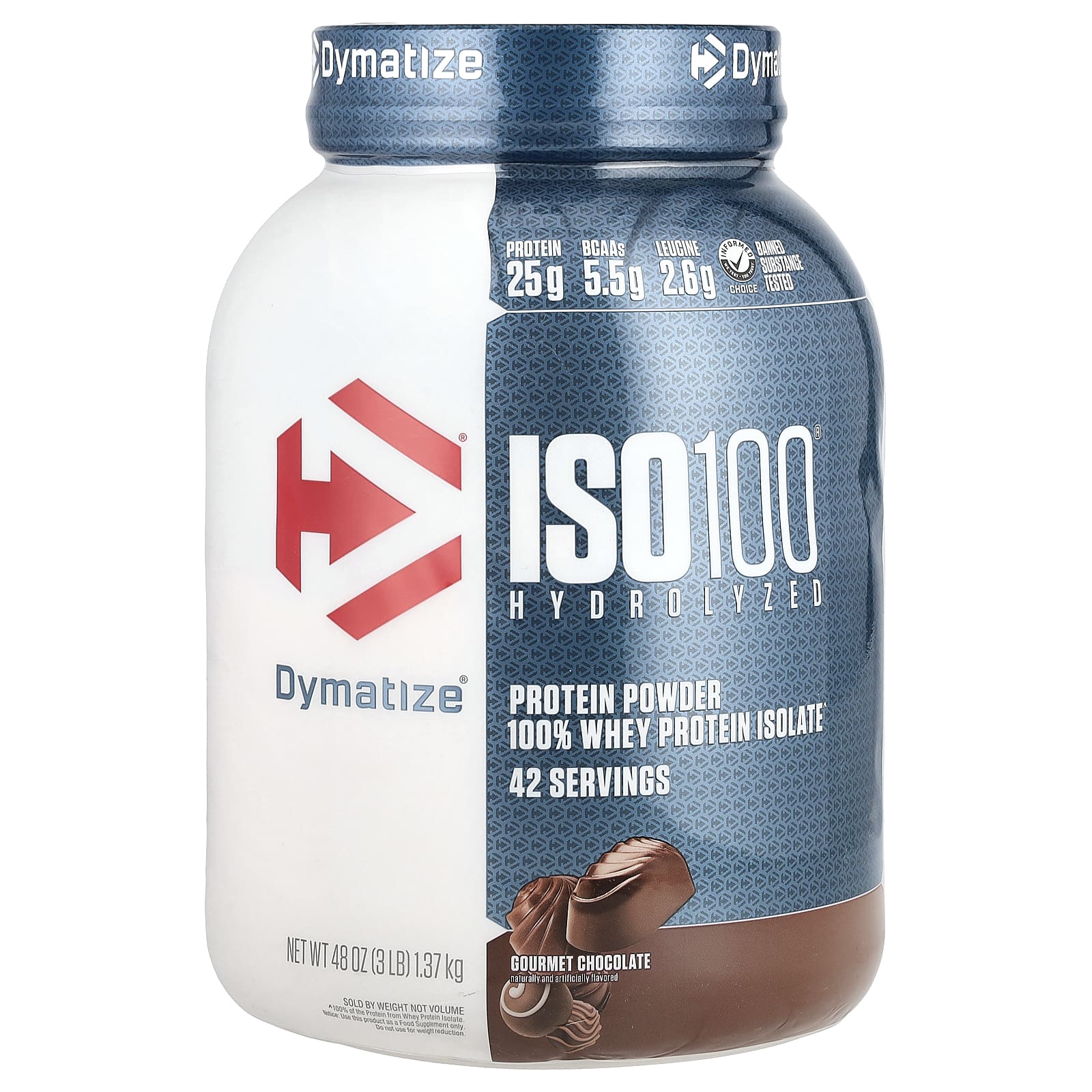 Dymatize ISO100 гидролизованный 100 изолят сывороточного протеина шоколад для гурманов 14 кг 3 фунта 14490₽