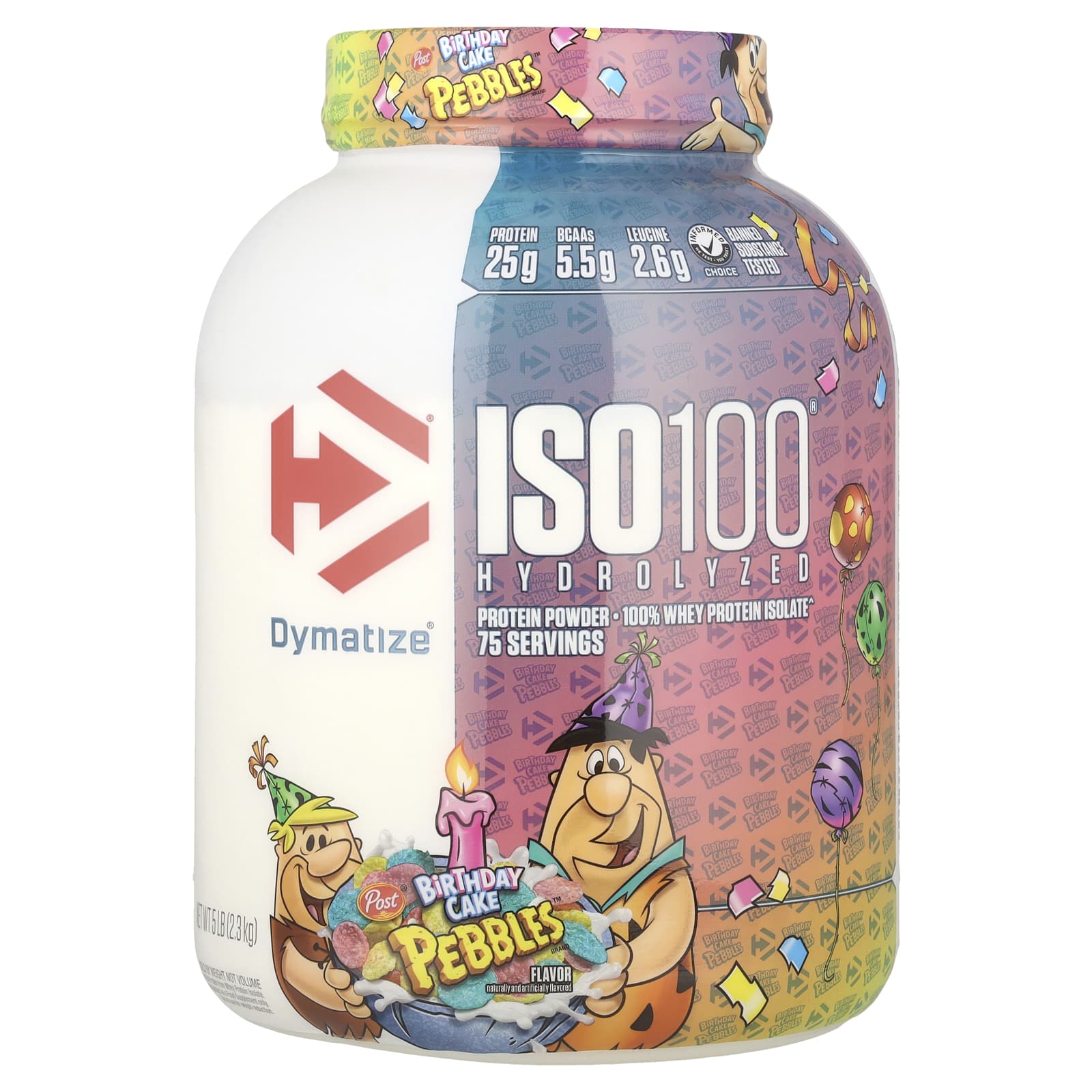 Dymatize ISO100 гидролизованный 100-ный изолят сывороточного протеина со вкусом праздничного торта 23 кг 5 фунтов 21590₽