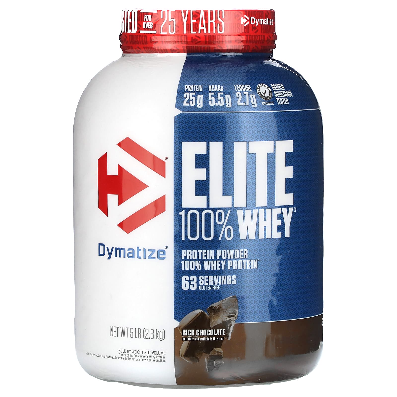 Dymatize Elite порошок из 100 сывороточного протеина насыщенный шоколад 23 кг 5 фунтов 14790₽