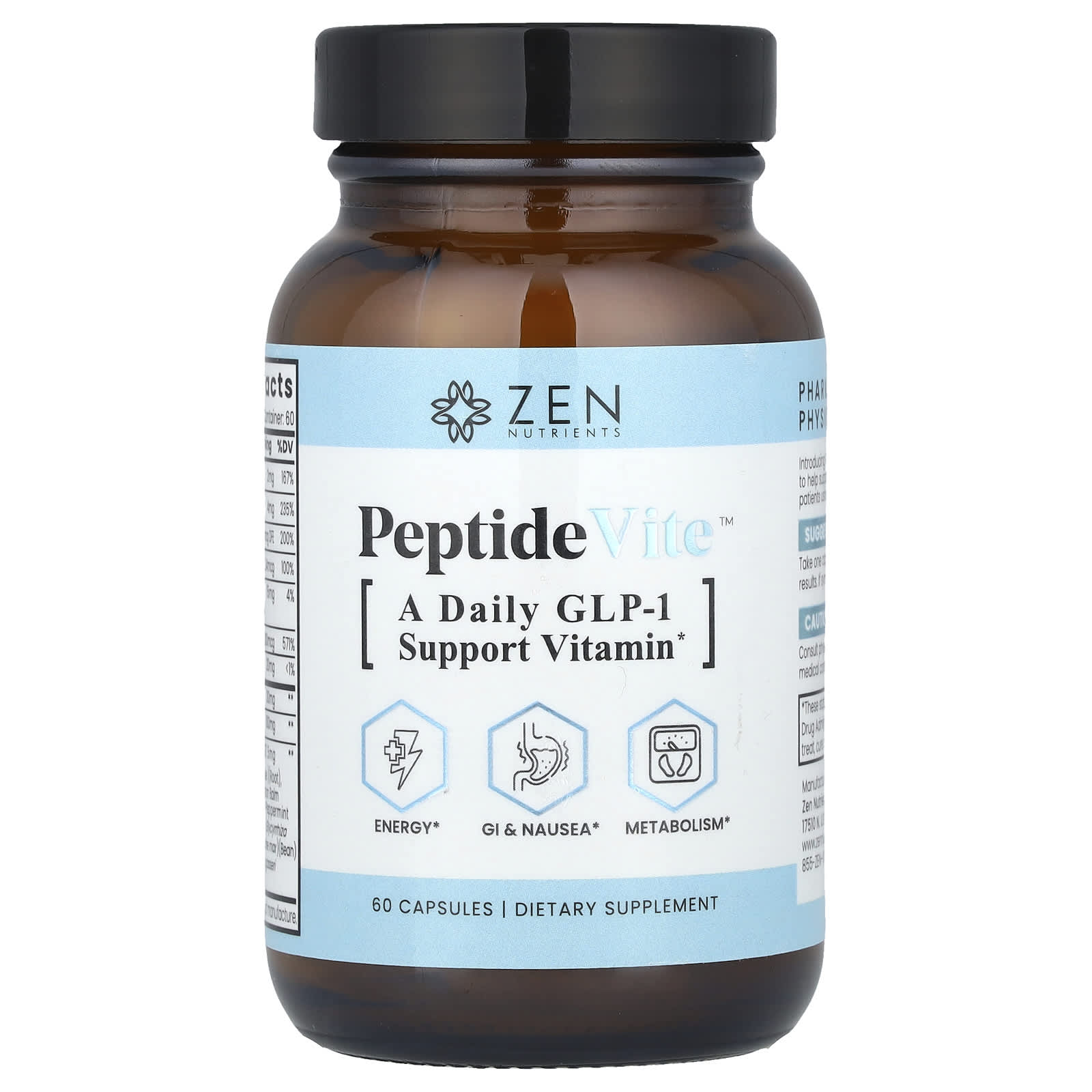 Zen Nutrients, PeptideVite ™, 60 капсул