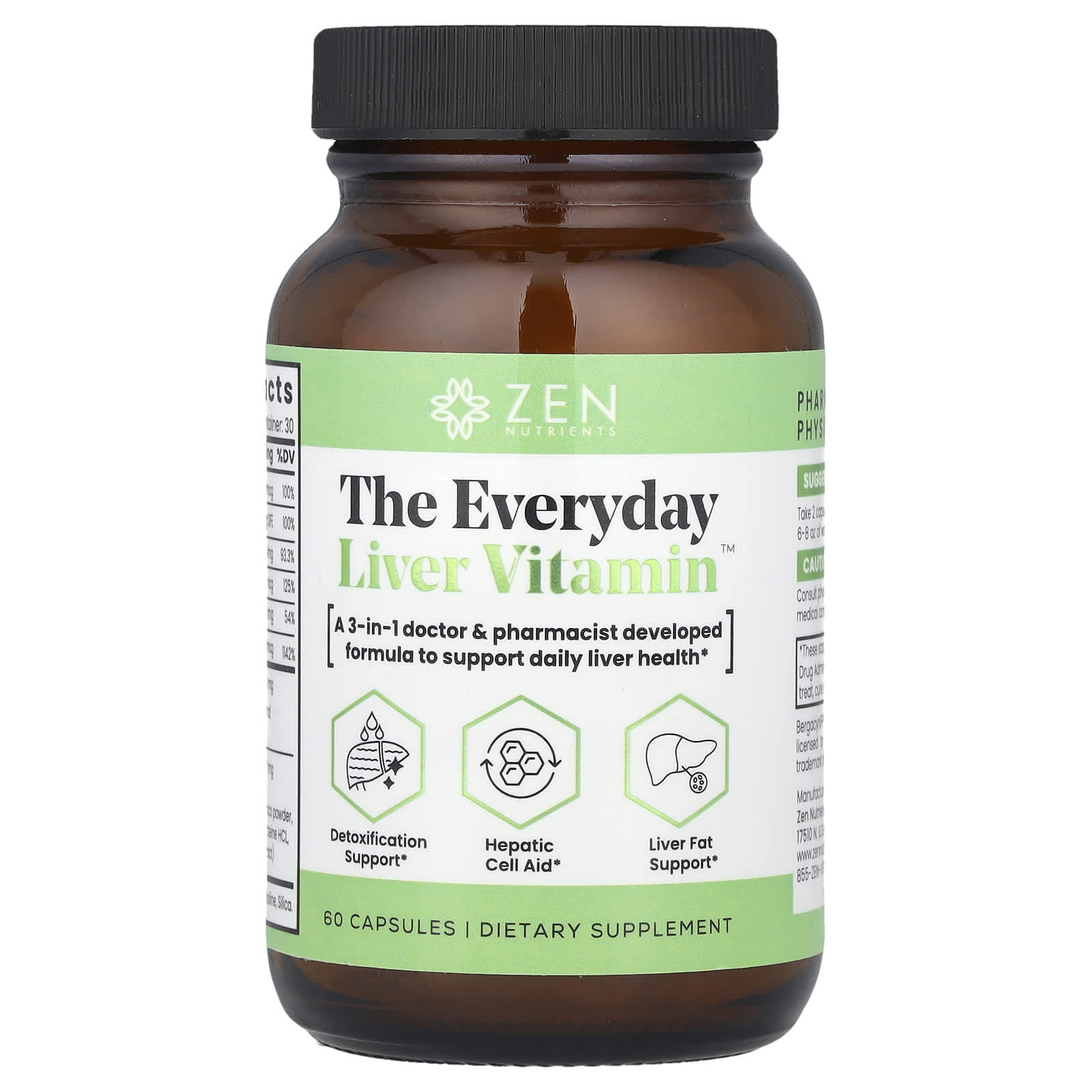 Zen Nutrients, The Everyday Liver Vitamin ™, 60 капсул