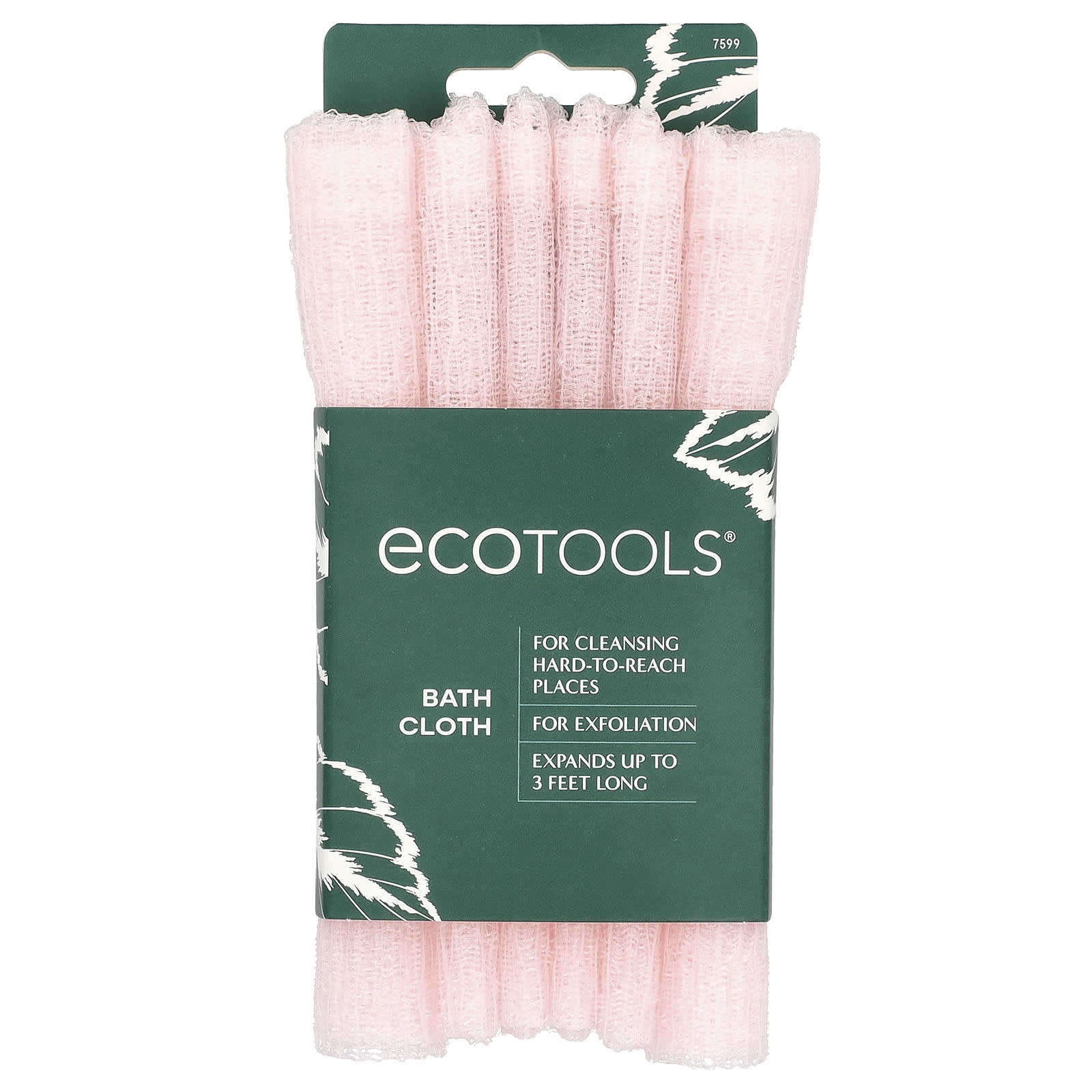 EcoTools, Ткань для ванны, розовая, 1 шт.