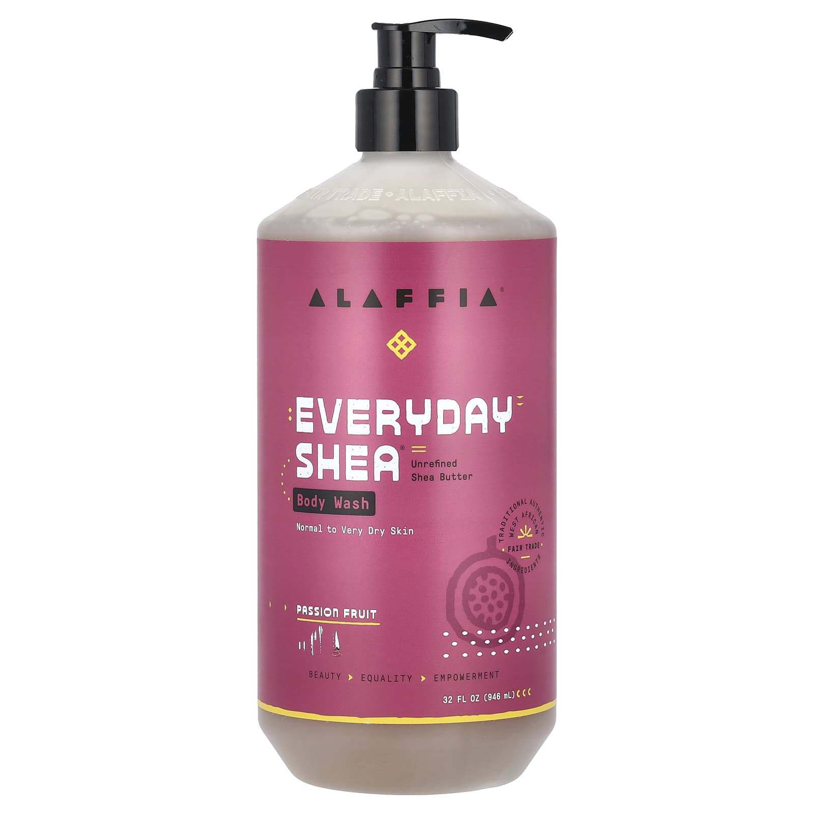 Alaffia, Everyday Shea, гель для душа с маслом ши и маракуйей, 950 мл (32 жидк. унции)