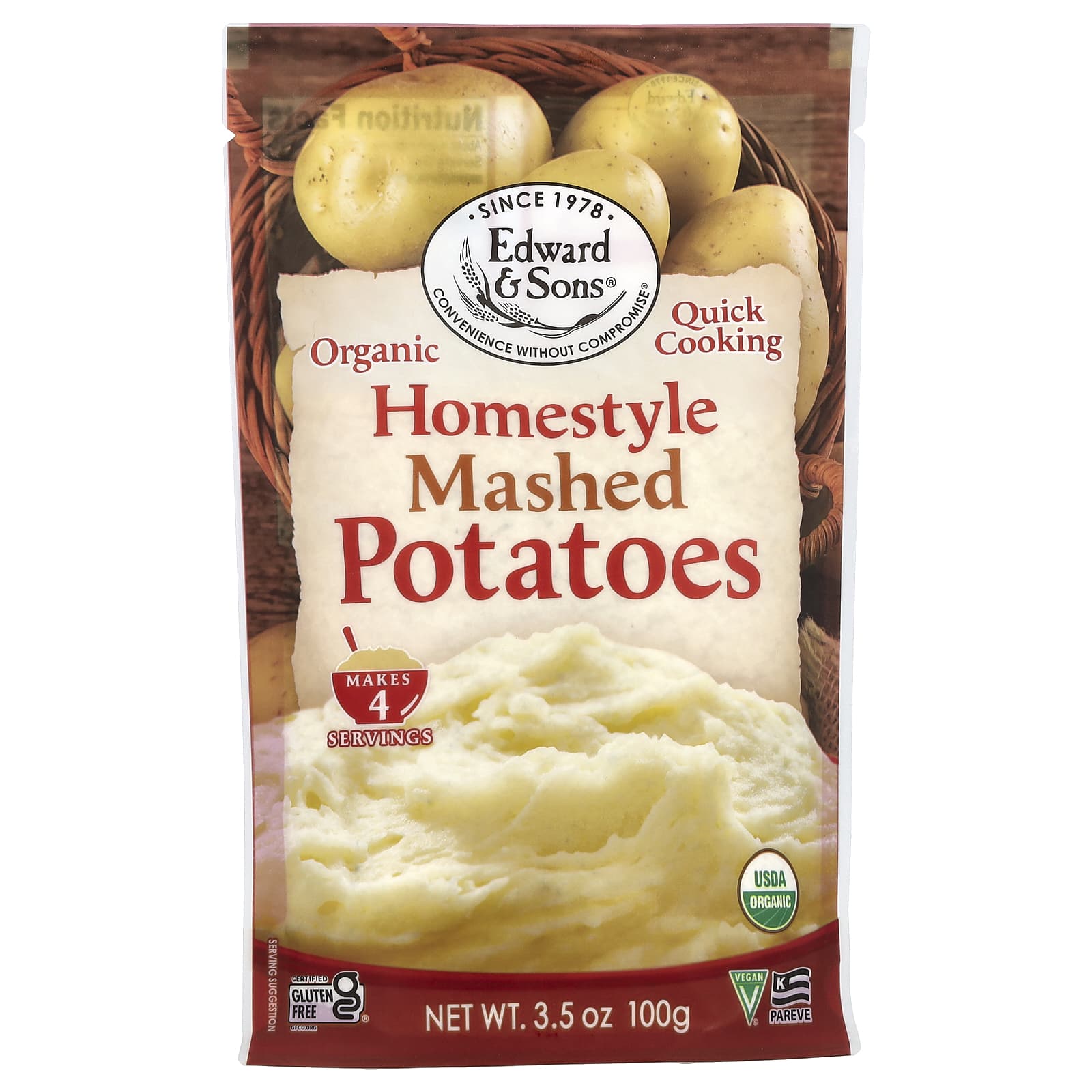 Edward - Sons Органическое картофельное пюре Organic Mashed Potatoes домашняя кухня 100 г 1390₽