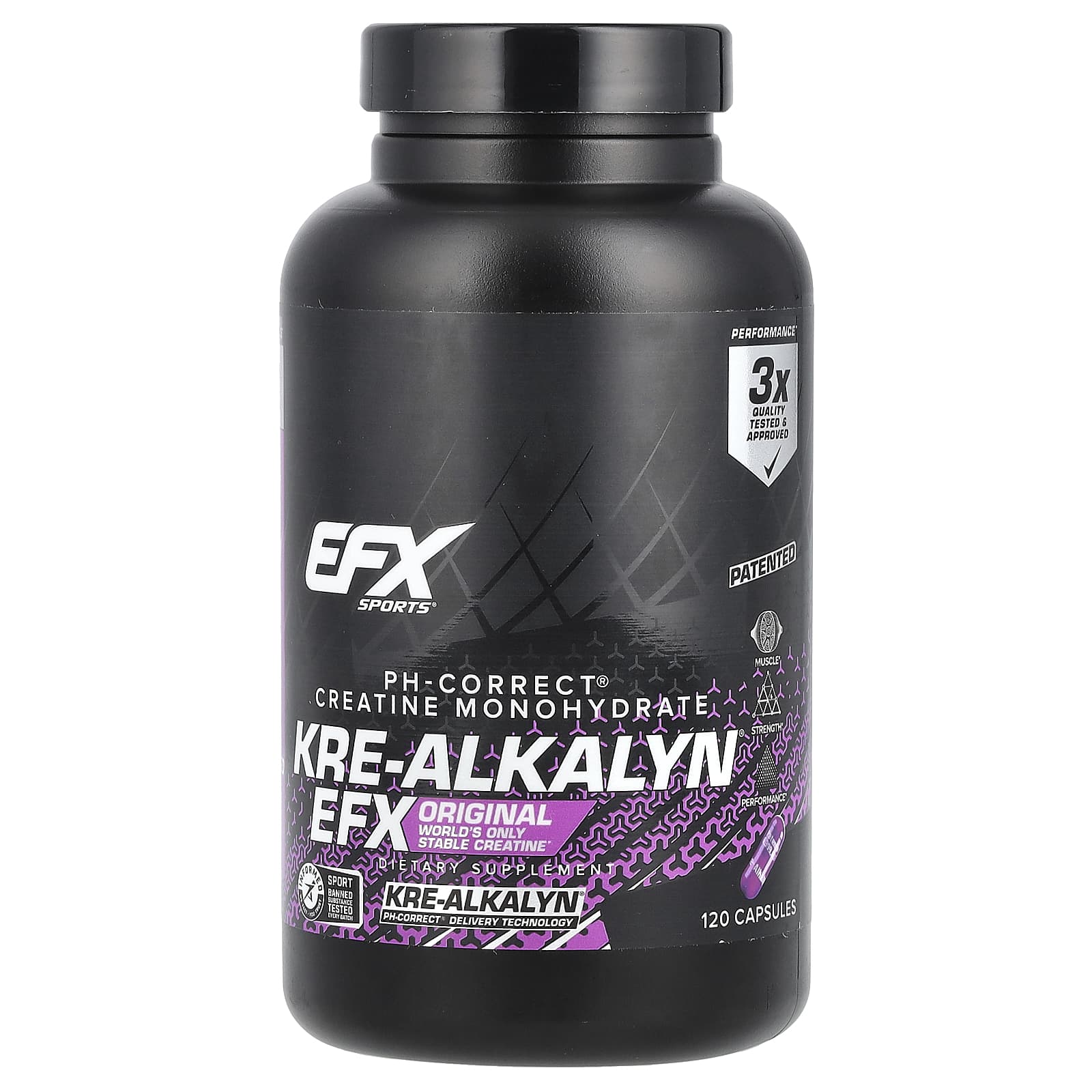 EFX Sports, Kre-Alkalyn® EFX, 120 капсул