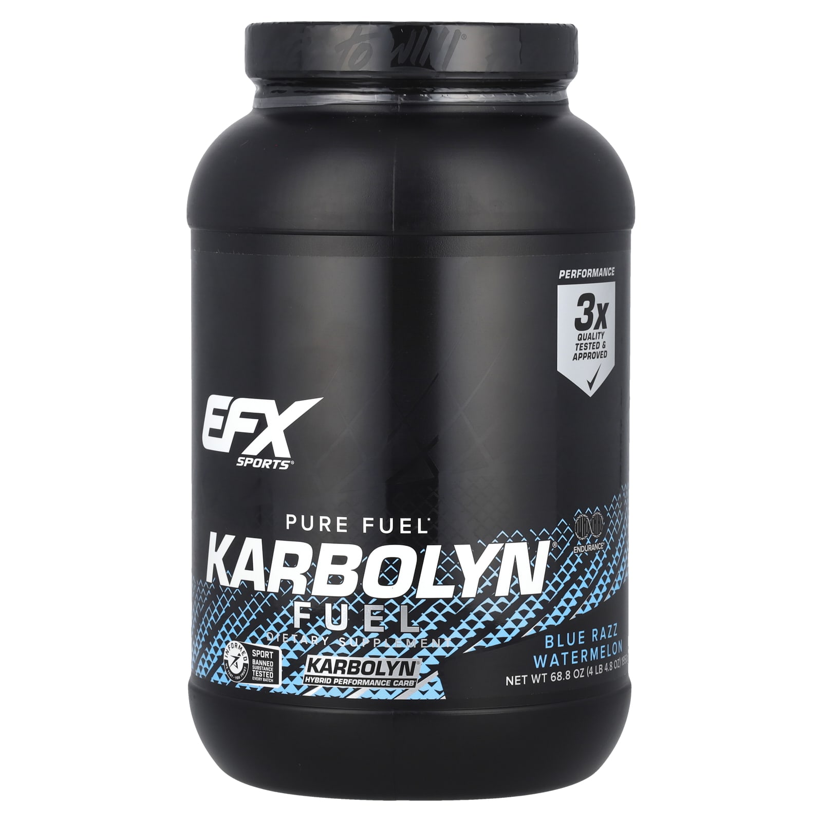 EFX Sports, Pure Fuel, Karbolyn Fuel®, арбуз с голубой краской, 1950 г (4 фунта 4,8 унции)