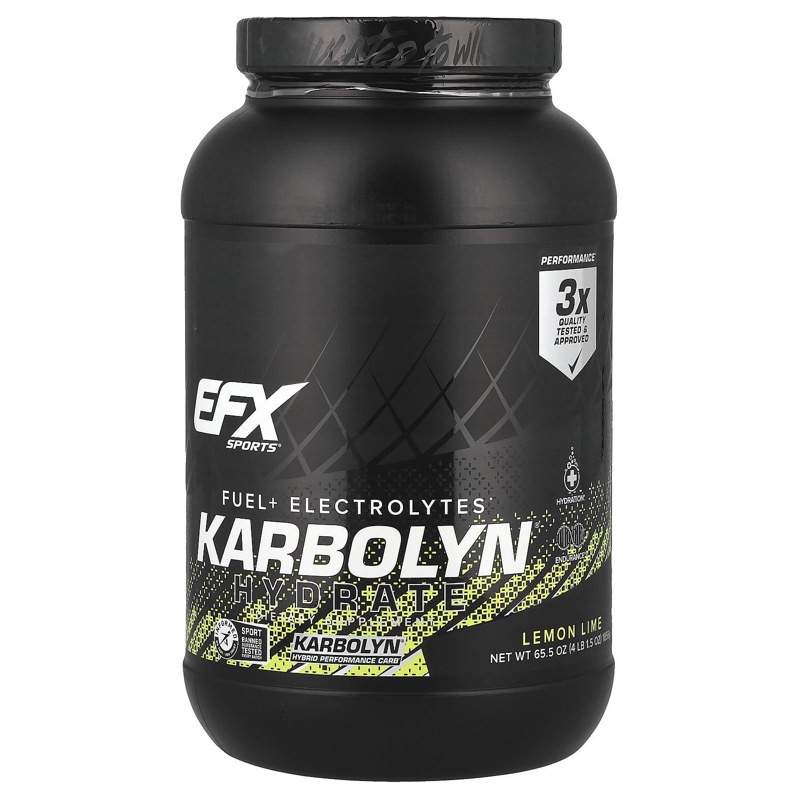 EFX Sports, Karbolyn Hydrate, лимон и лайм, 1856 г (4 фунта и 1,5 унции)