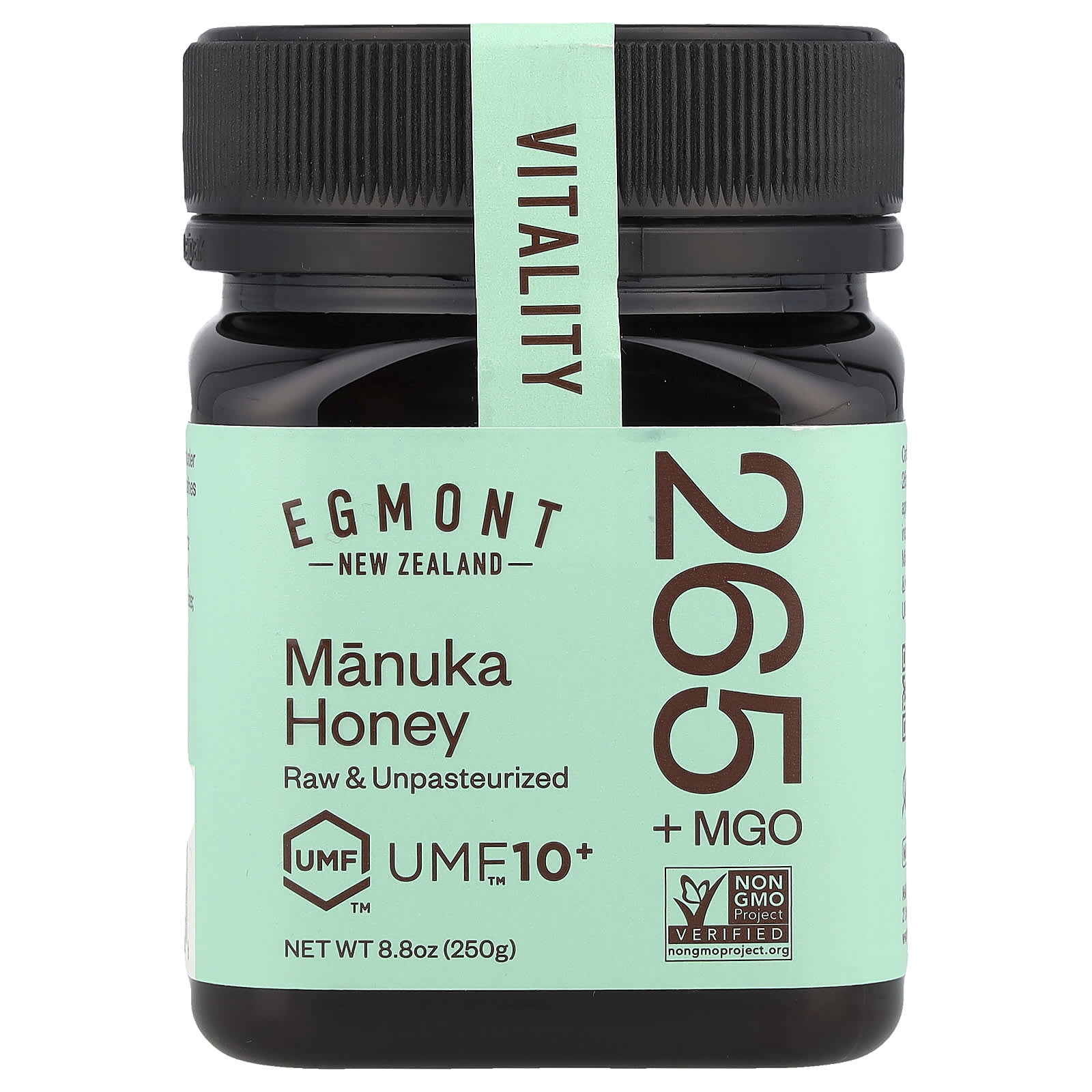 Egmont Honey, Мед манука, необработанный и непастеризованный, UMF ™ 10+, MGO 265+, 250 г (8,8 унции)