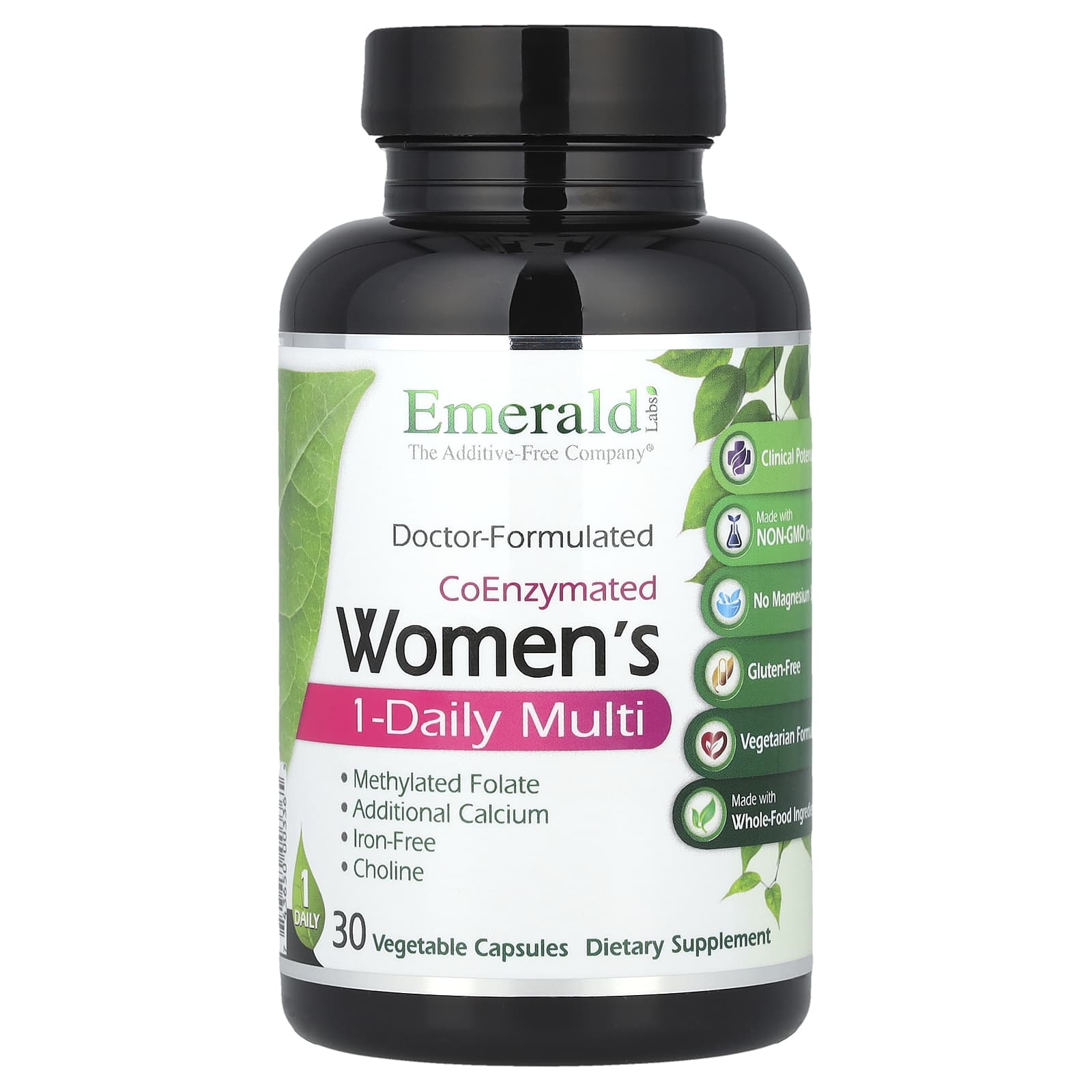 Emerald Laboratories, CoEnzymated Women's 1-Daily Multi, 30 растительных капсул
