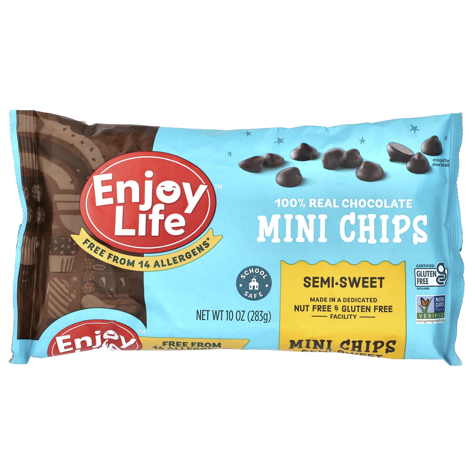 Enjoy Life Foods, Мини-капли, полугорький шоколад, 283 г