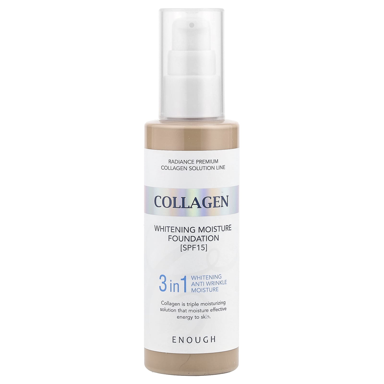 Enough, Collagen, отбеливающая увлажняющая основа, SPF 15, № 13, 100 мл (3,38 жидк. Унции)