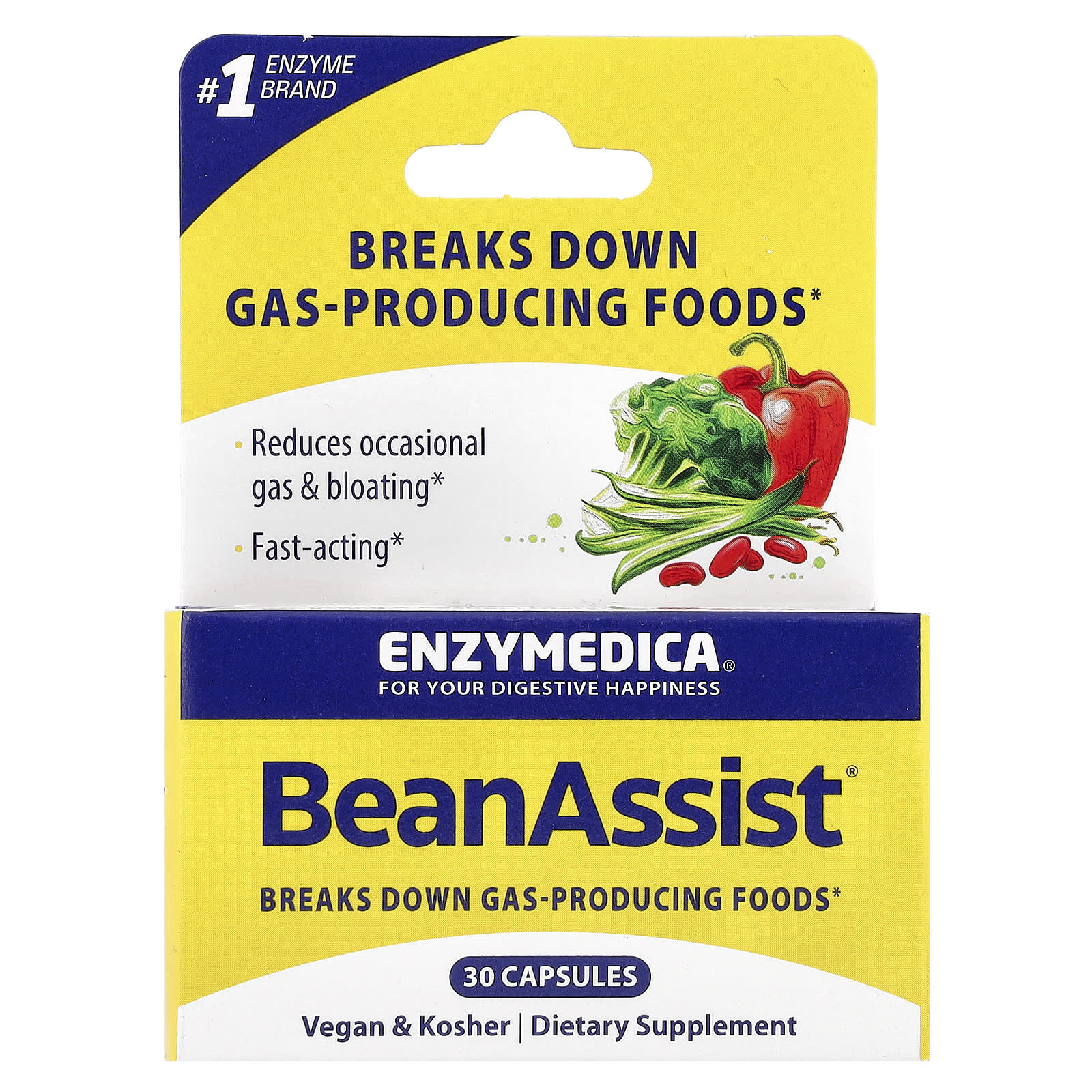 Enzymedica, BeanAssist ™, 30 капсул