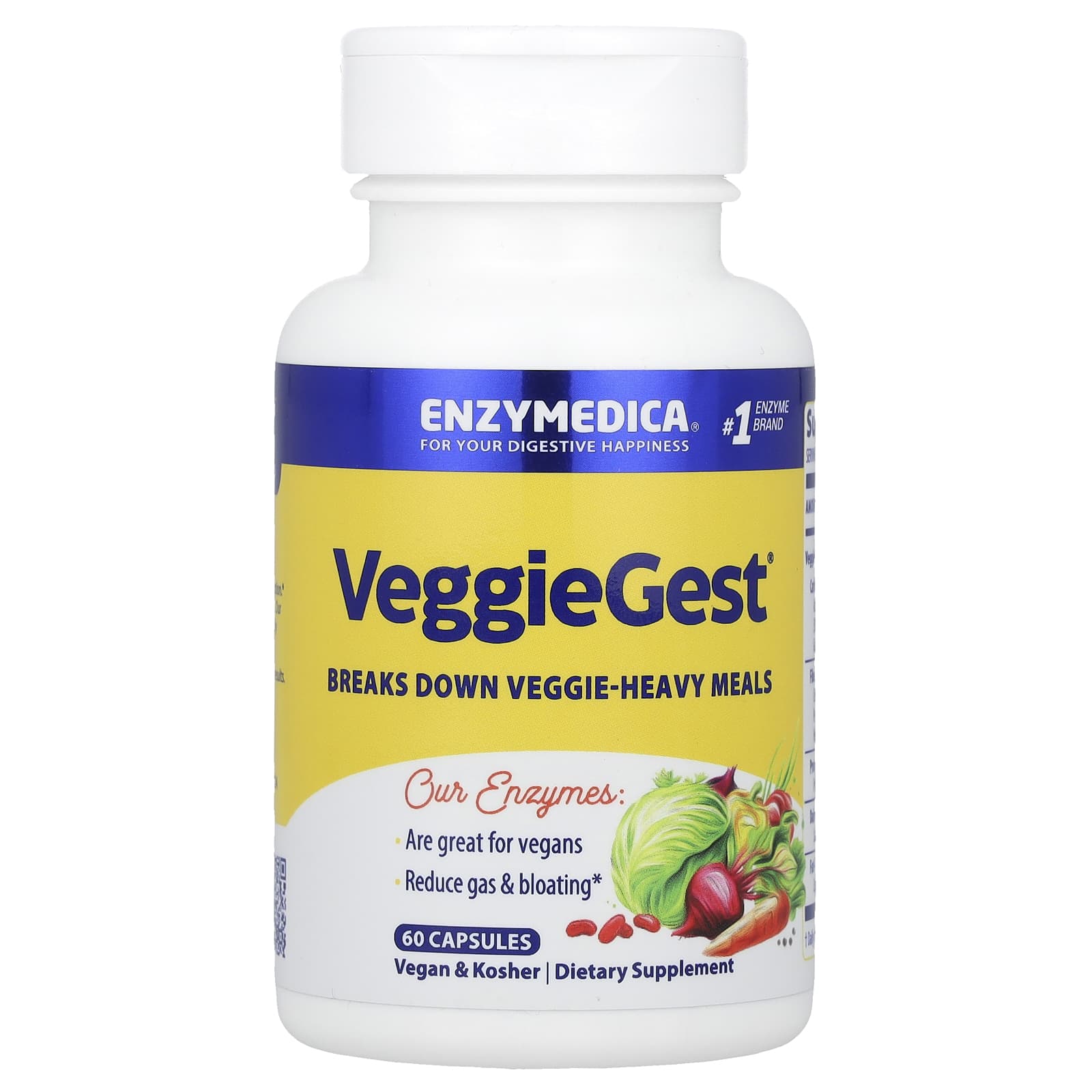 Enzymedica, VeggieGest®, 60 капсул