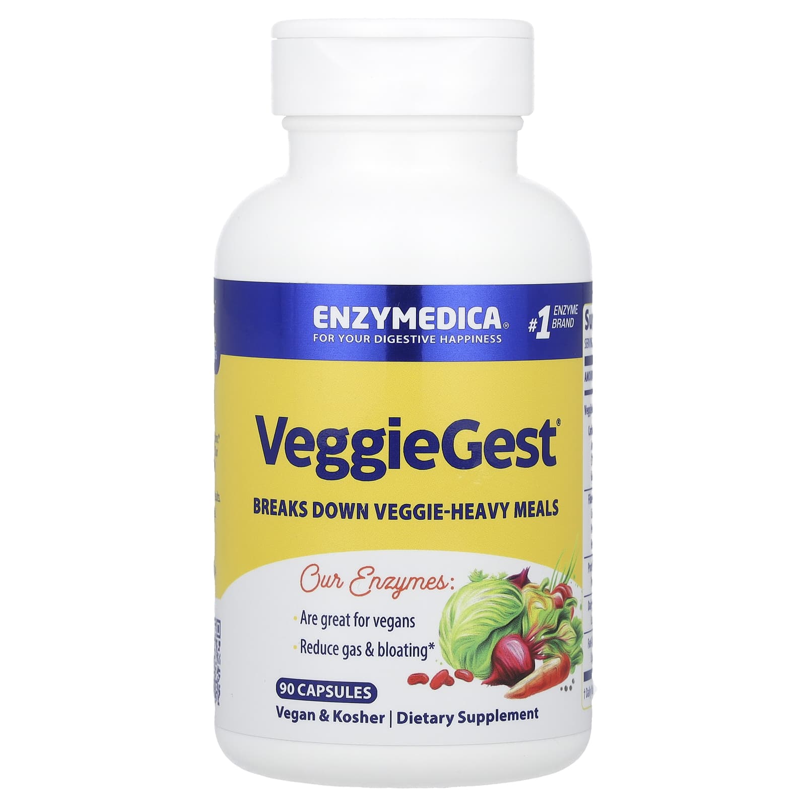 Enzymedica, VeggieGest®, 90 капсул