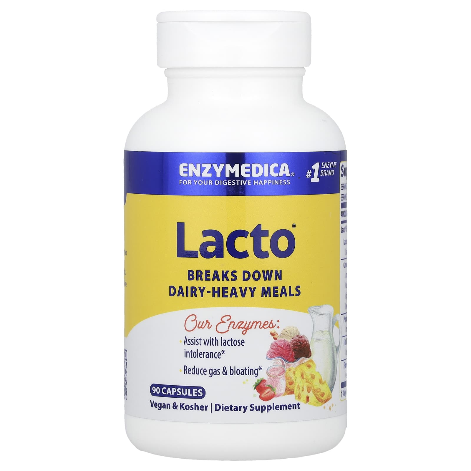 Enzymedica, Lacto®, 90 капсул