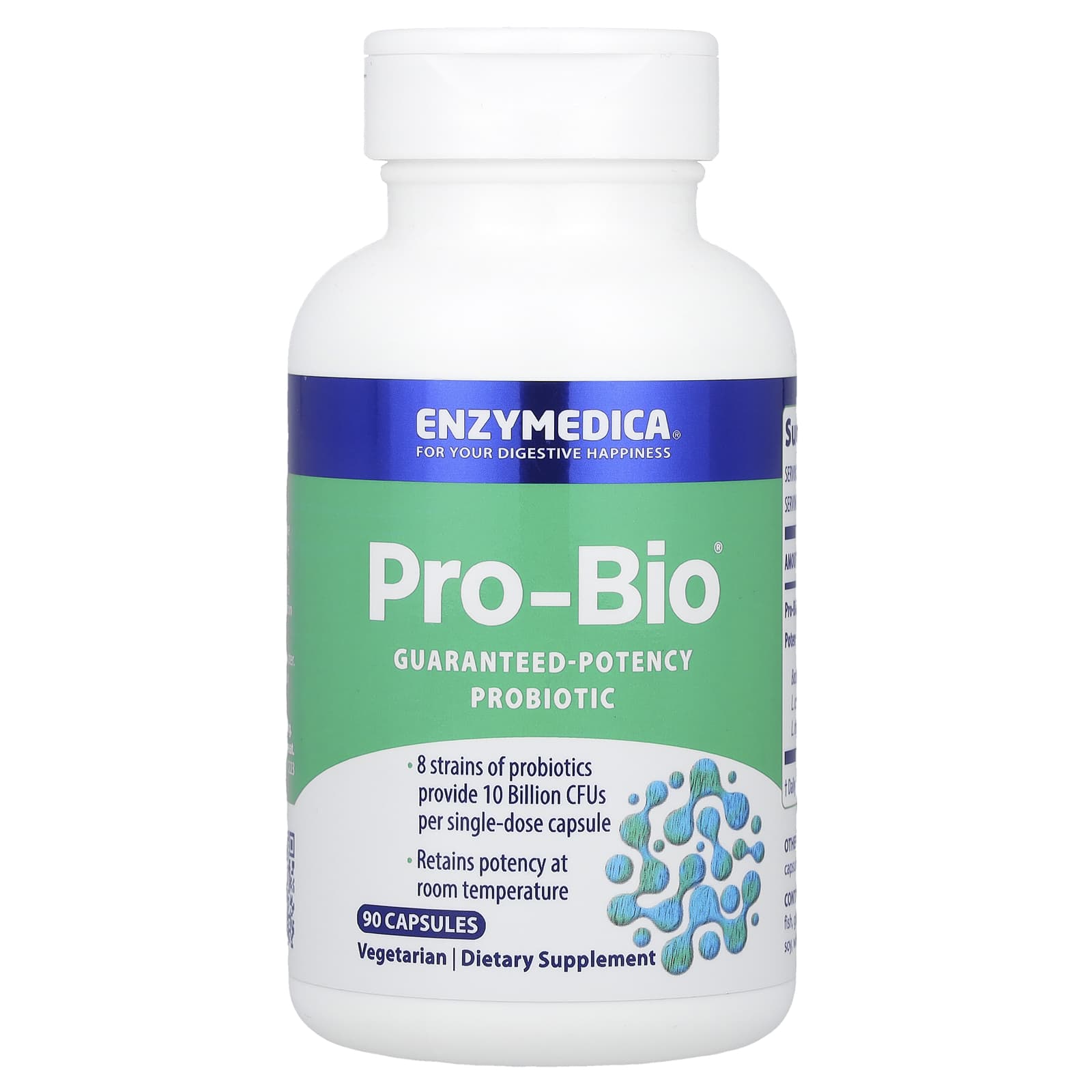 Enzymedica, Pro-Bio, пробиотик гарантированного действия, 90 капсул