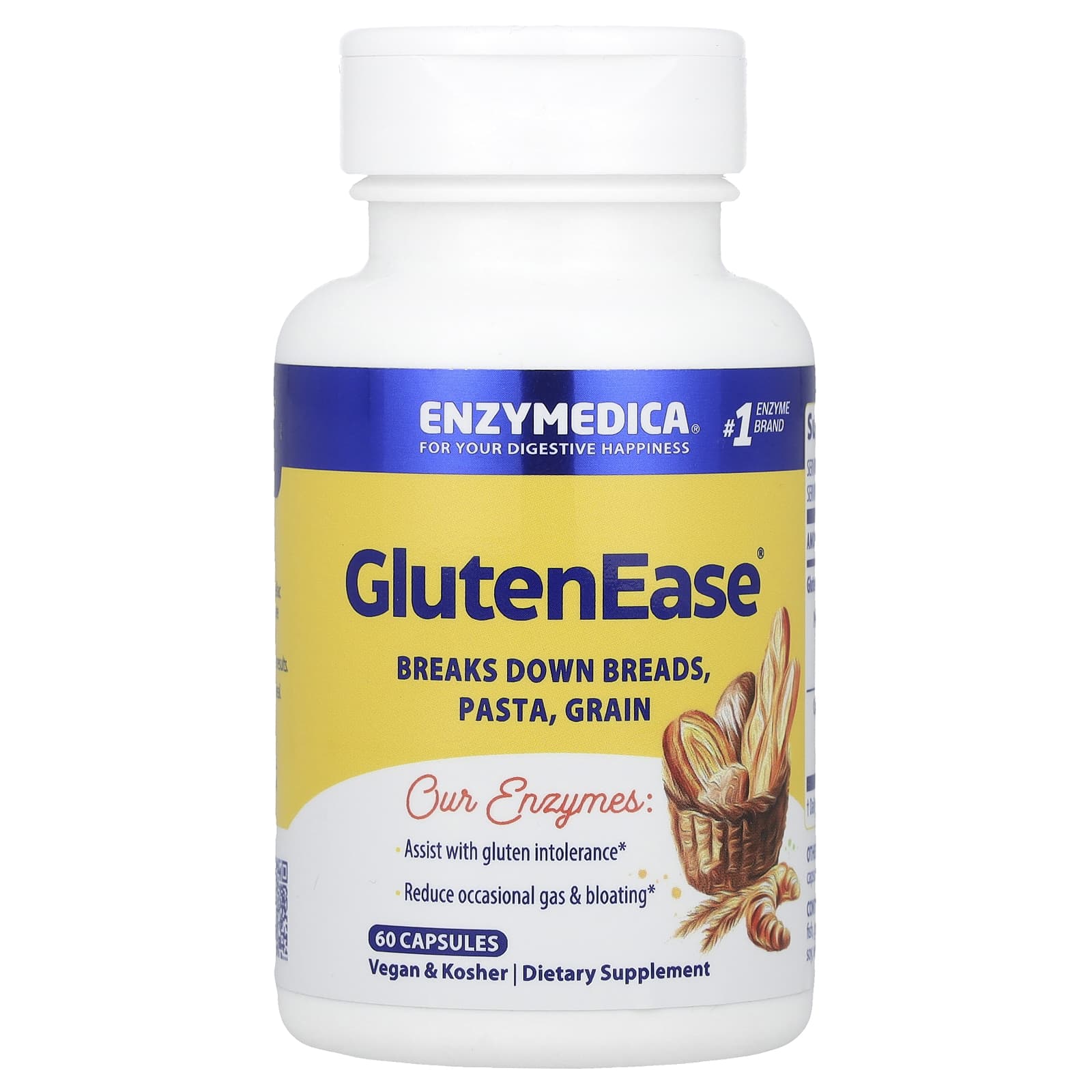 Enzymedica, GlutenEase, 60 капсул