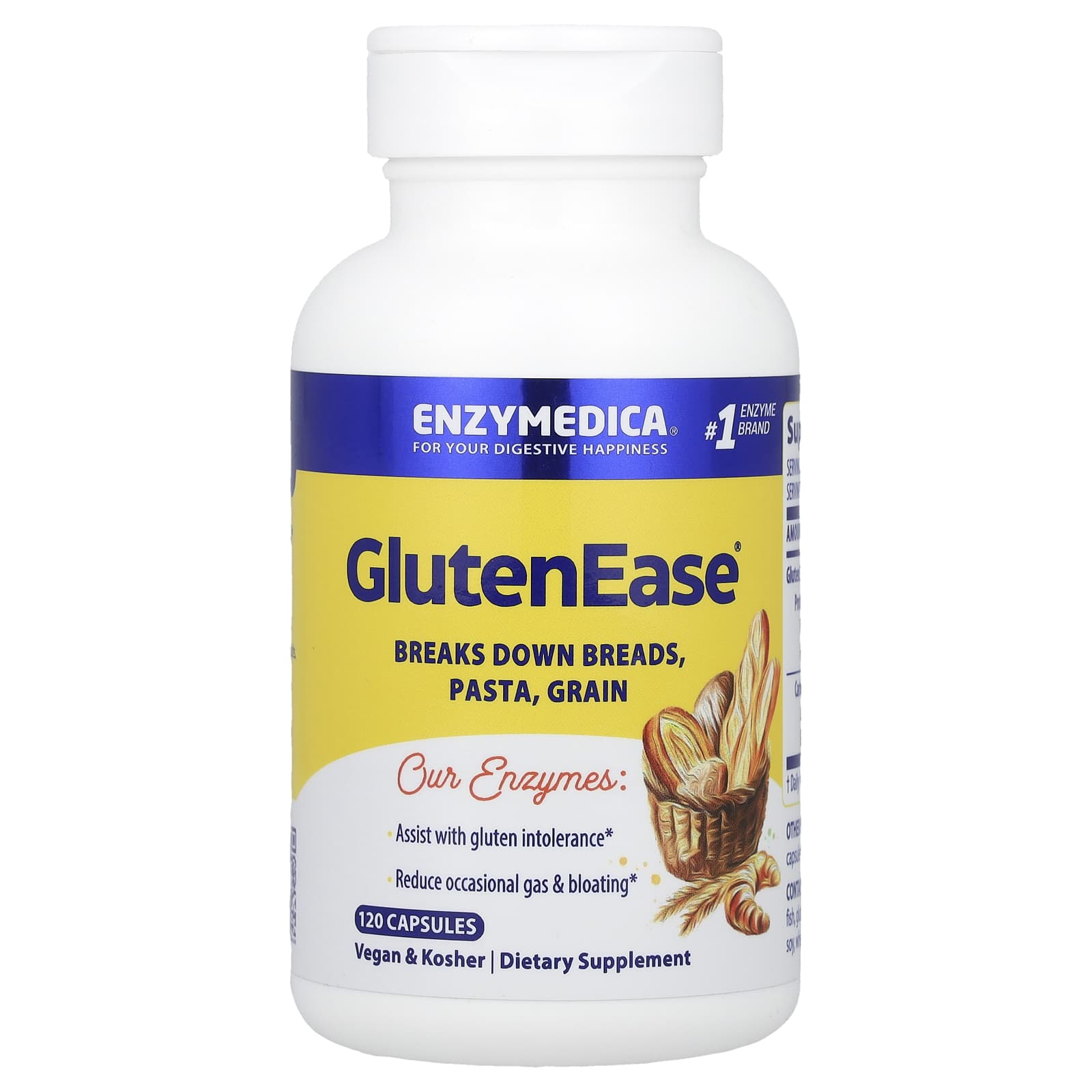 Enzymedica, GlutenEase®, 120 капсул