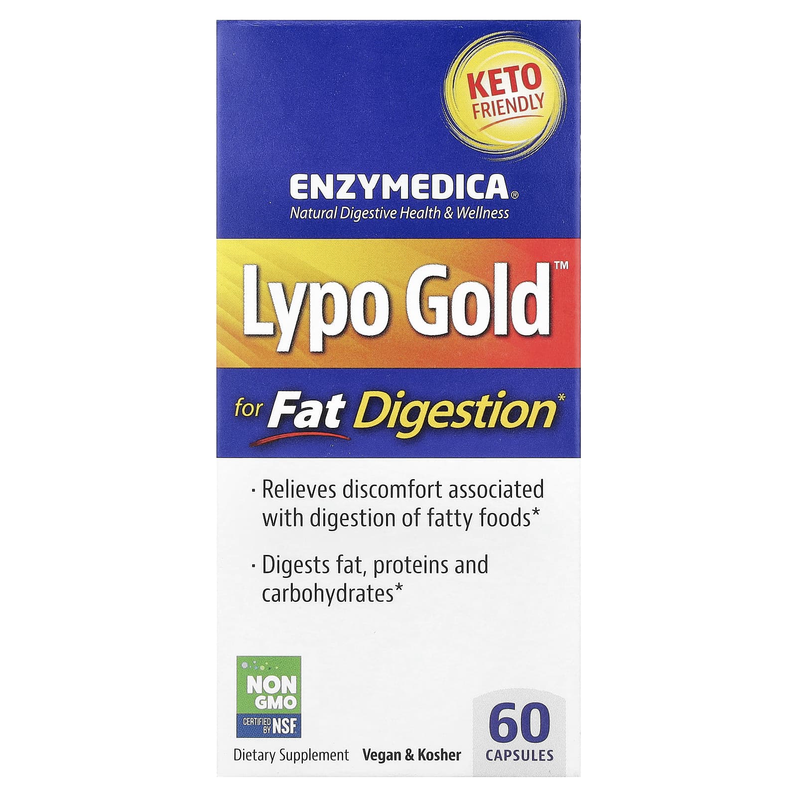 Enzymedica, Lypo Gold ™, для усвоения жира, 60 капсул