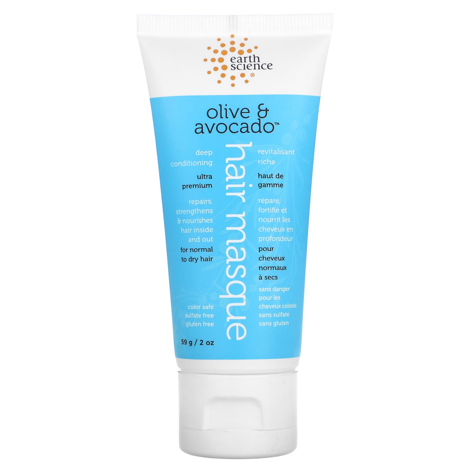 Earth Science Глубокое кондиционирование маска для волос олива и авокадо 59 г 2 унции 1690₽