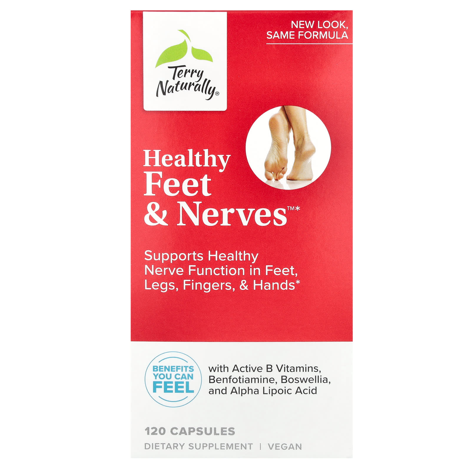 Terry Naturally Healthy Feet - Nerves 120 капсул 8190₽