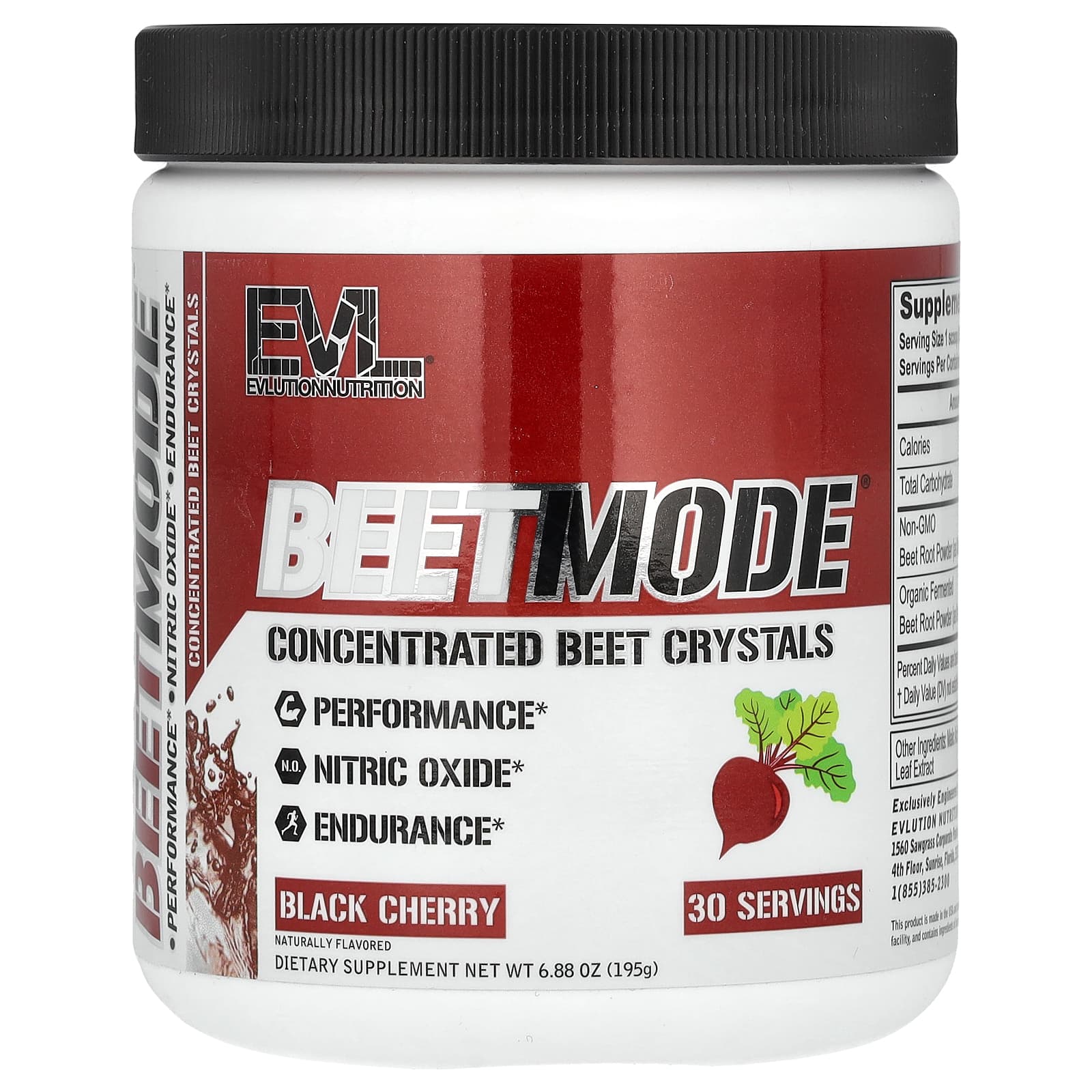 EVLution Nutrition BeetMode кристаллы концентрированной свеклы черешня 195 г 688 унции 3490₽
