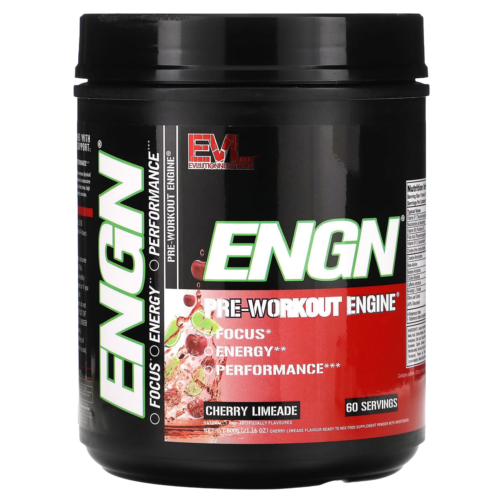 EVLution Nutrition ENGN предтренировочный комплекс со вкусом вишневого лаймада 600 г 2116 унции 4490₽