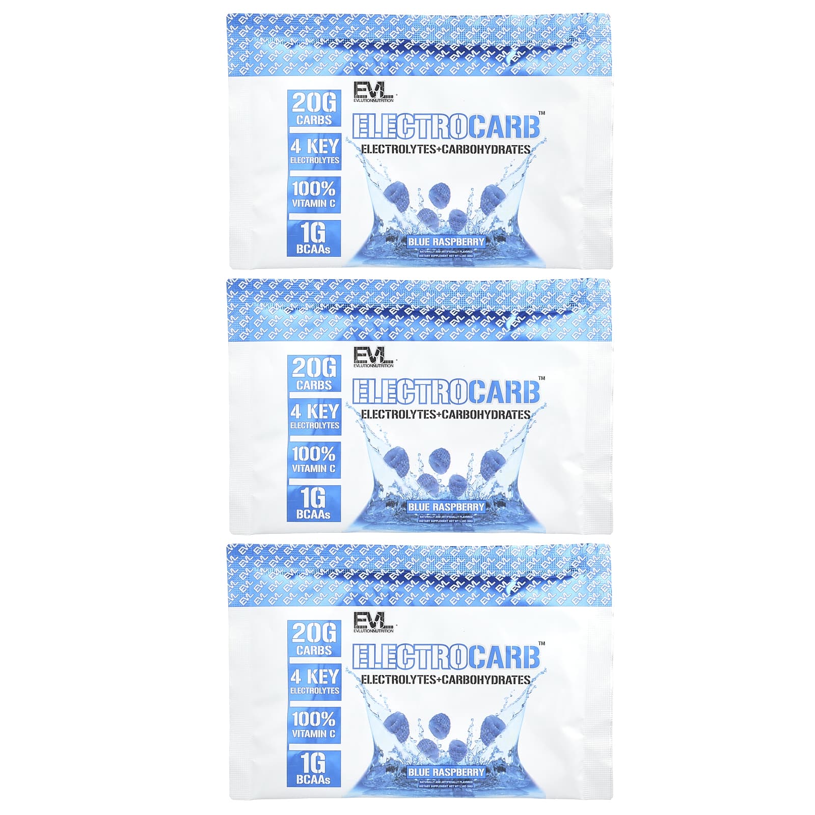 EVLution Nutrition, ElectroCarb ™, голубая малина, 30 г (1,1 унции)