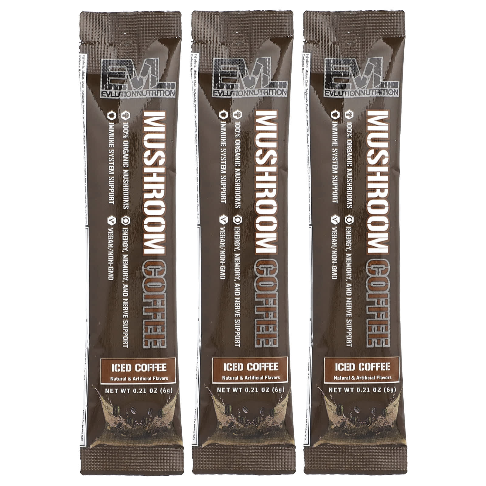 EVLution Nutrition Mushroom Coffee холодный кофе 6 г 021 унции 1290₽