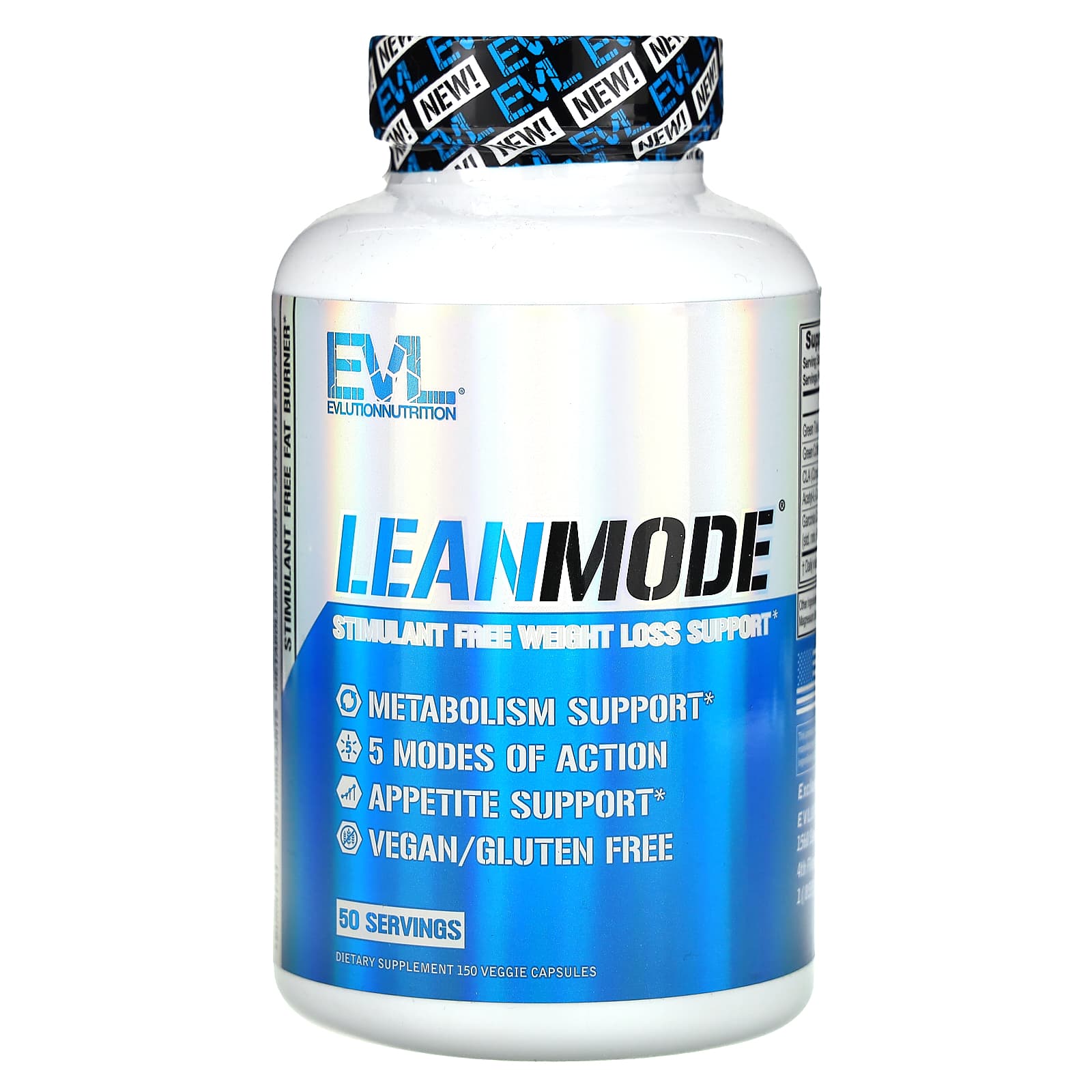 EVLution Nutrition LeanMode добавка для поддержки снижения веса без стимуляторов 150 растительных капсул 3890₽