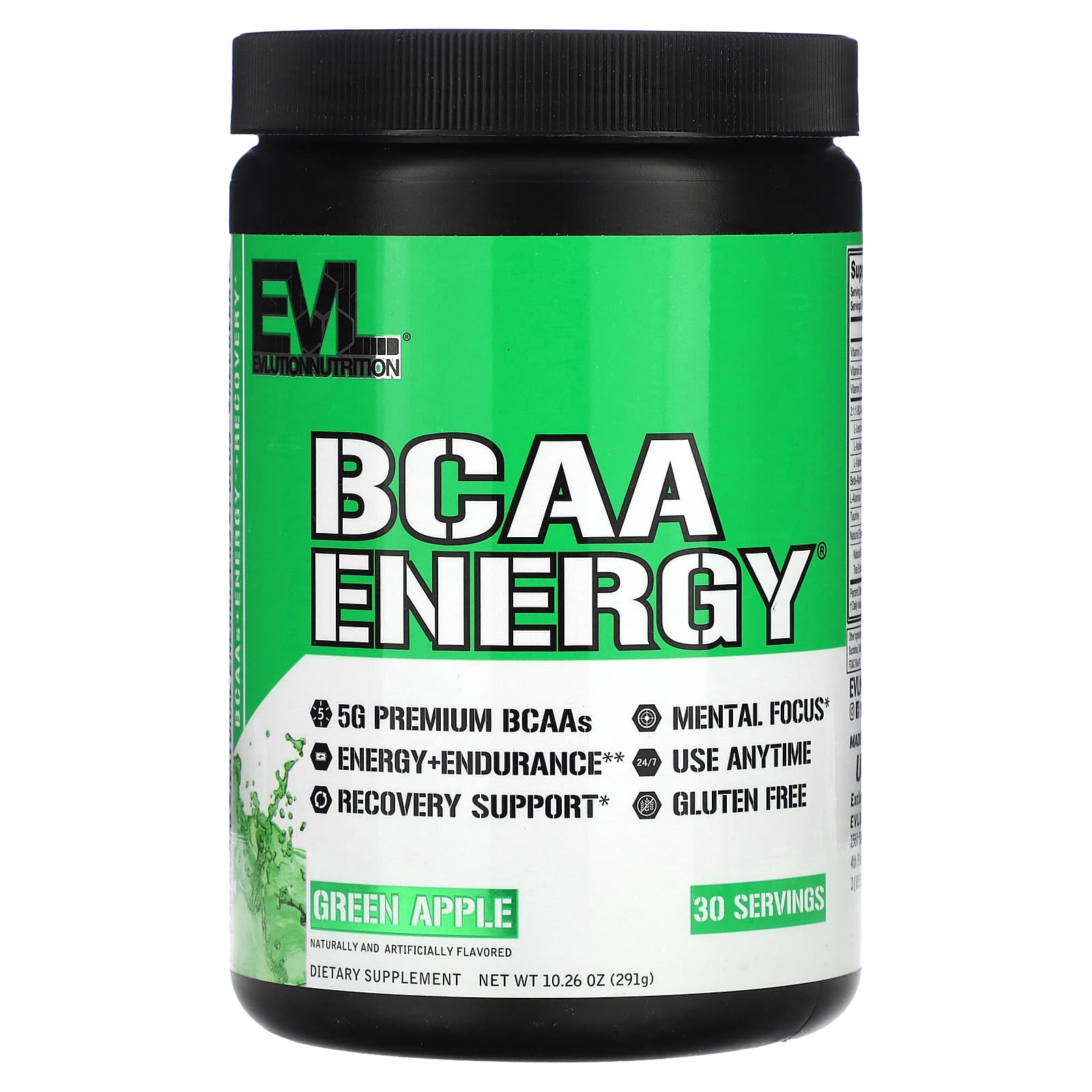 EVLution Nutrition BCAA Energy Зеленое Яблоко 102 унций 291 г 2990₽