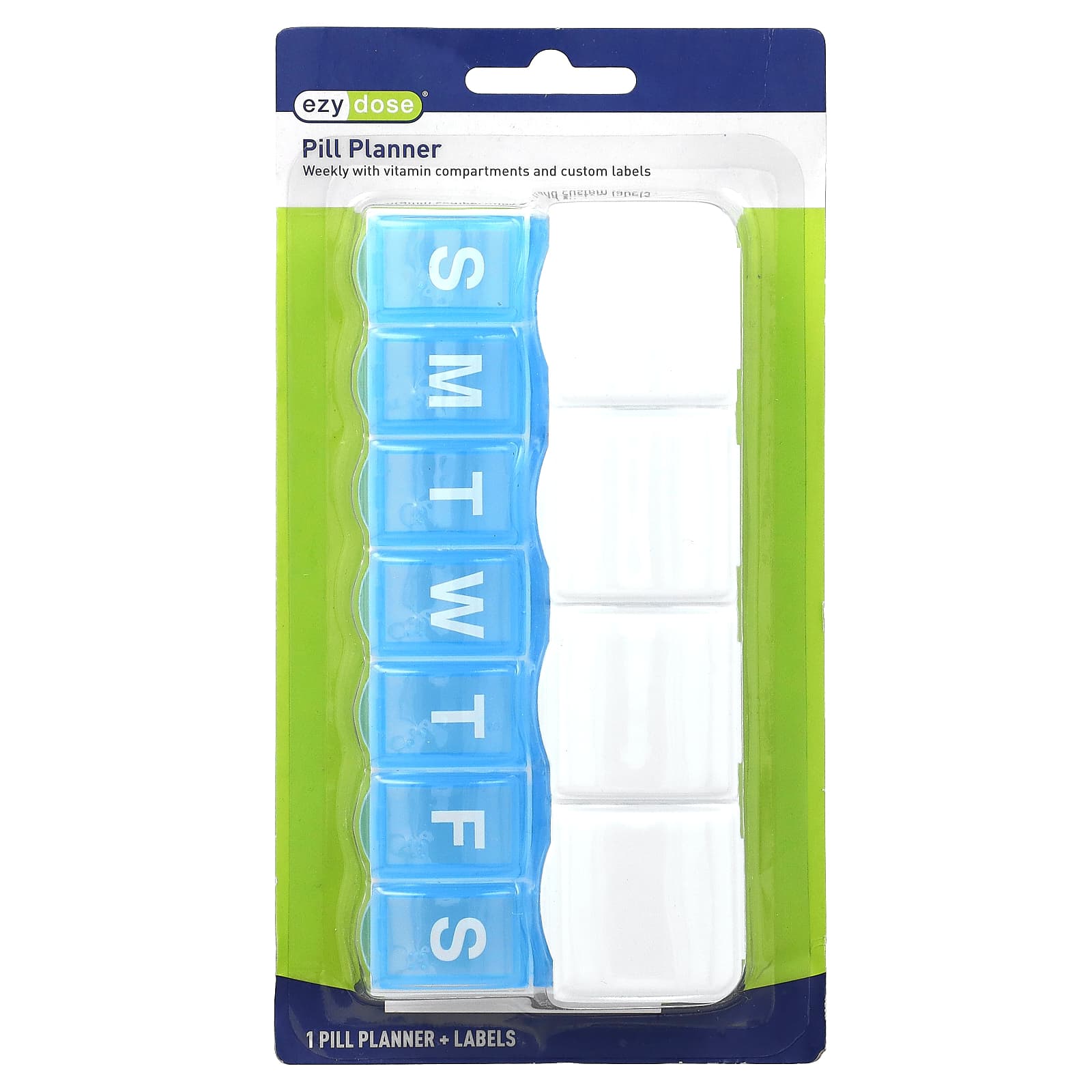 Ezy Dose еженедельный органайзер для таблеток с отделениями и этикетками витаминов 1 шт 1690₽
