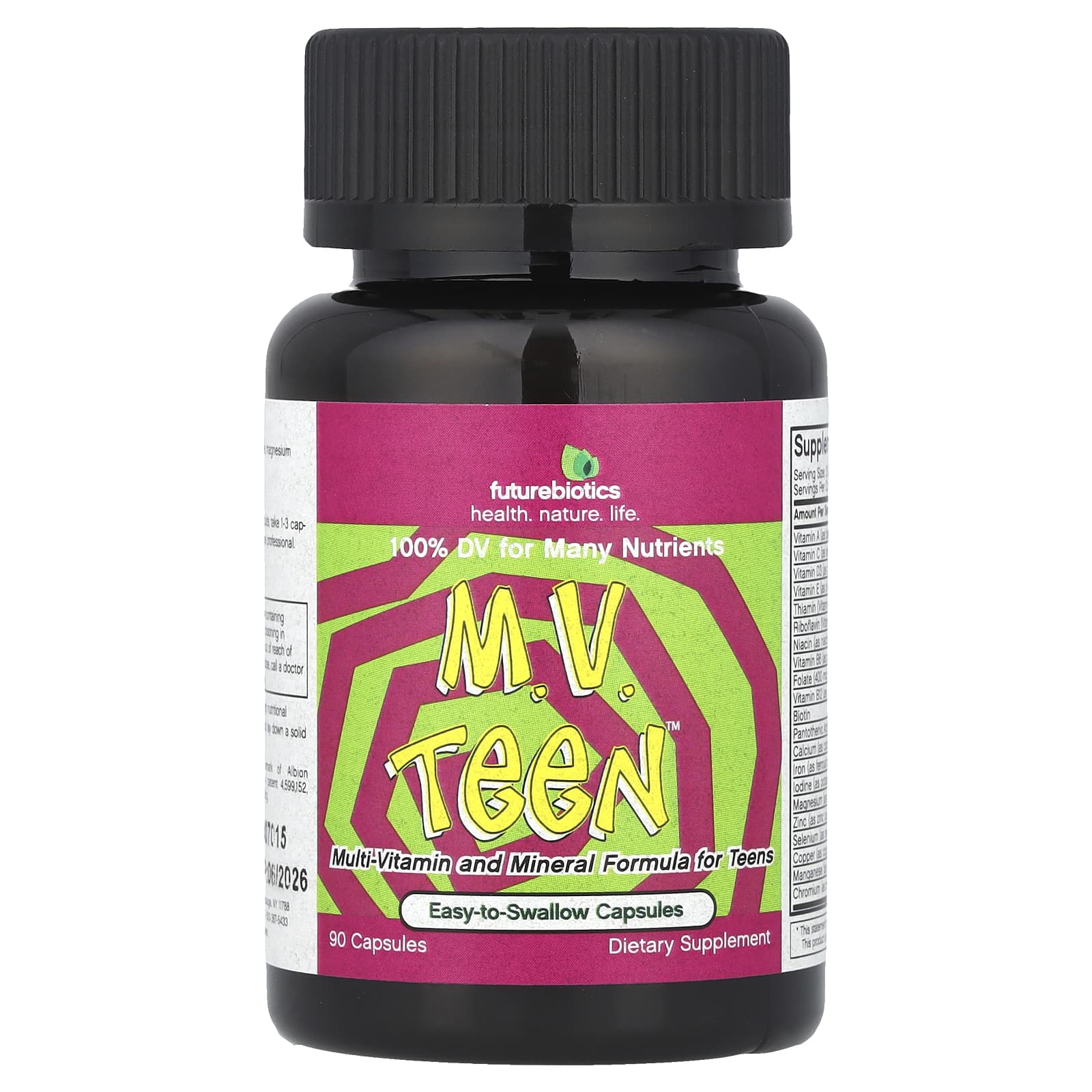 Futurebiotics MV Teen Мультивитамины для Подростков 90 капсул 1890₽