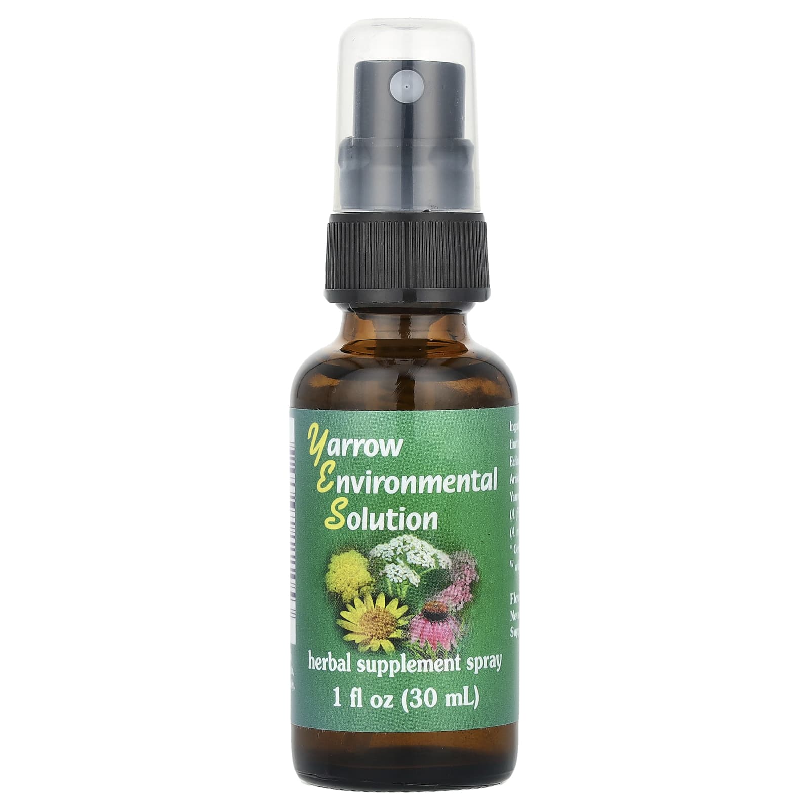 Flower Essence Services, Environmental Solution, тысячелистник, спрей, 30 мл (1 жидк. унция)
