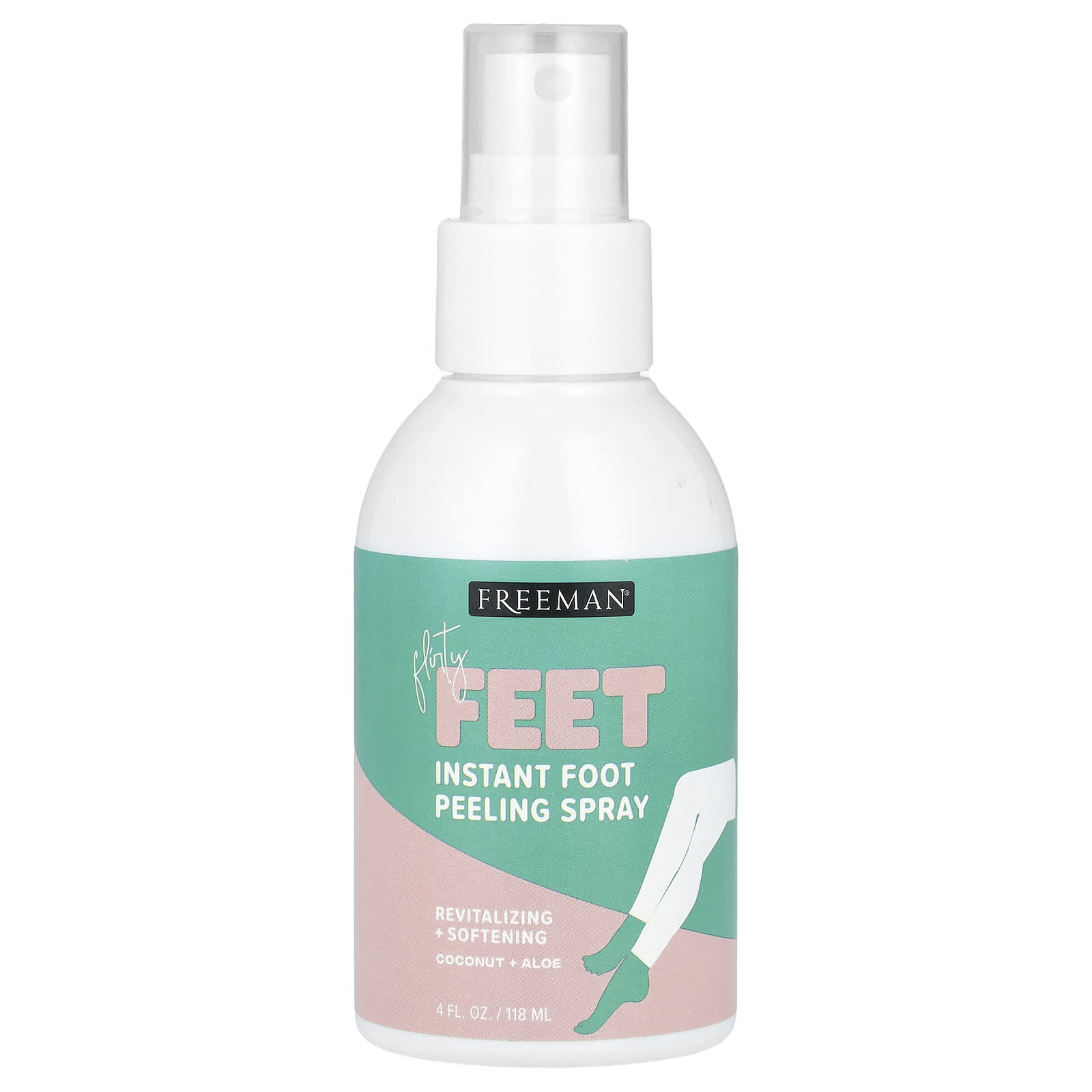Freeman Beauty Flirty Feet мгновенный спрей-пилинг для ног кокос алоэ 118 мл 4 жидк унции 1690₽