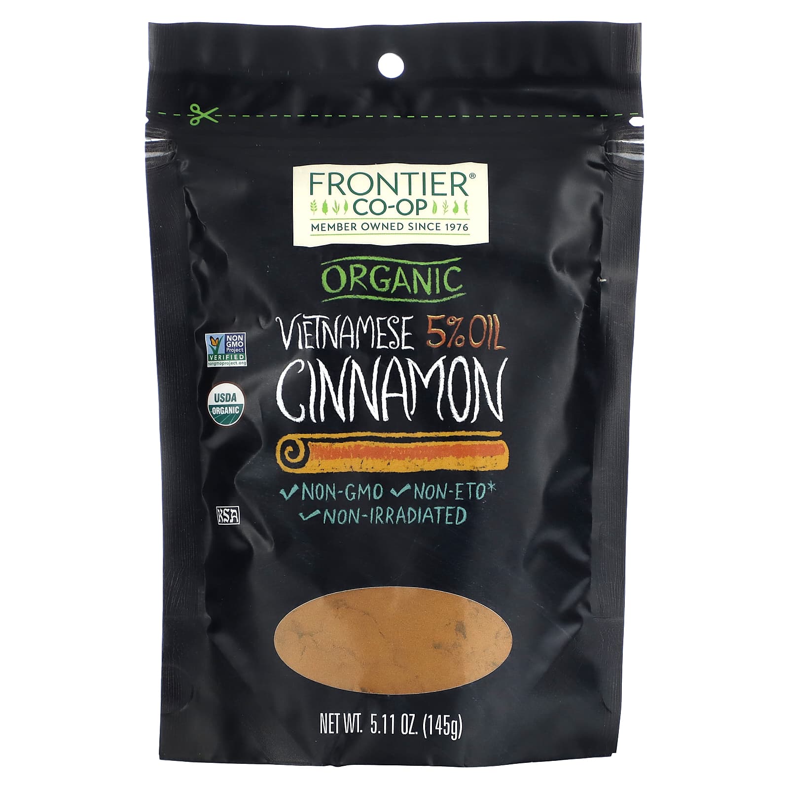 Frontier Co-op, Органическое вьетнамское масло с 5% маслом корицы, 145 г (5,11 унции)