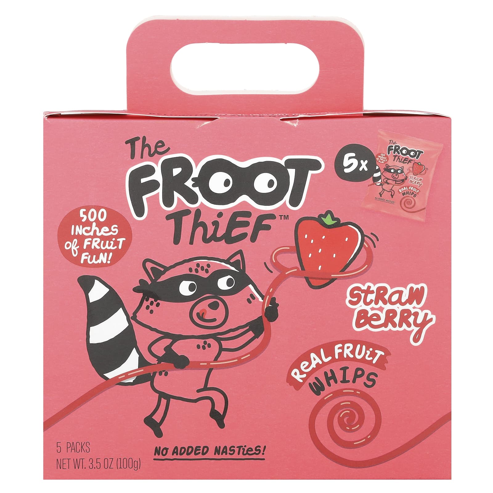 The Froot Thief, Real Fruit Whips, клубника, 5 пакетиков по 20 г (0,7 унции)