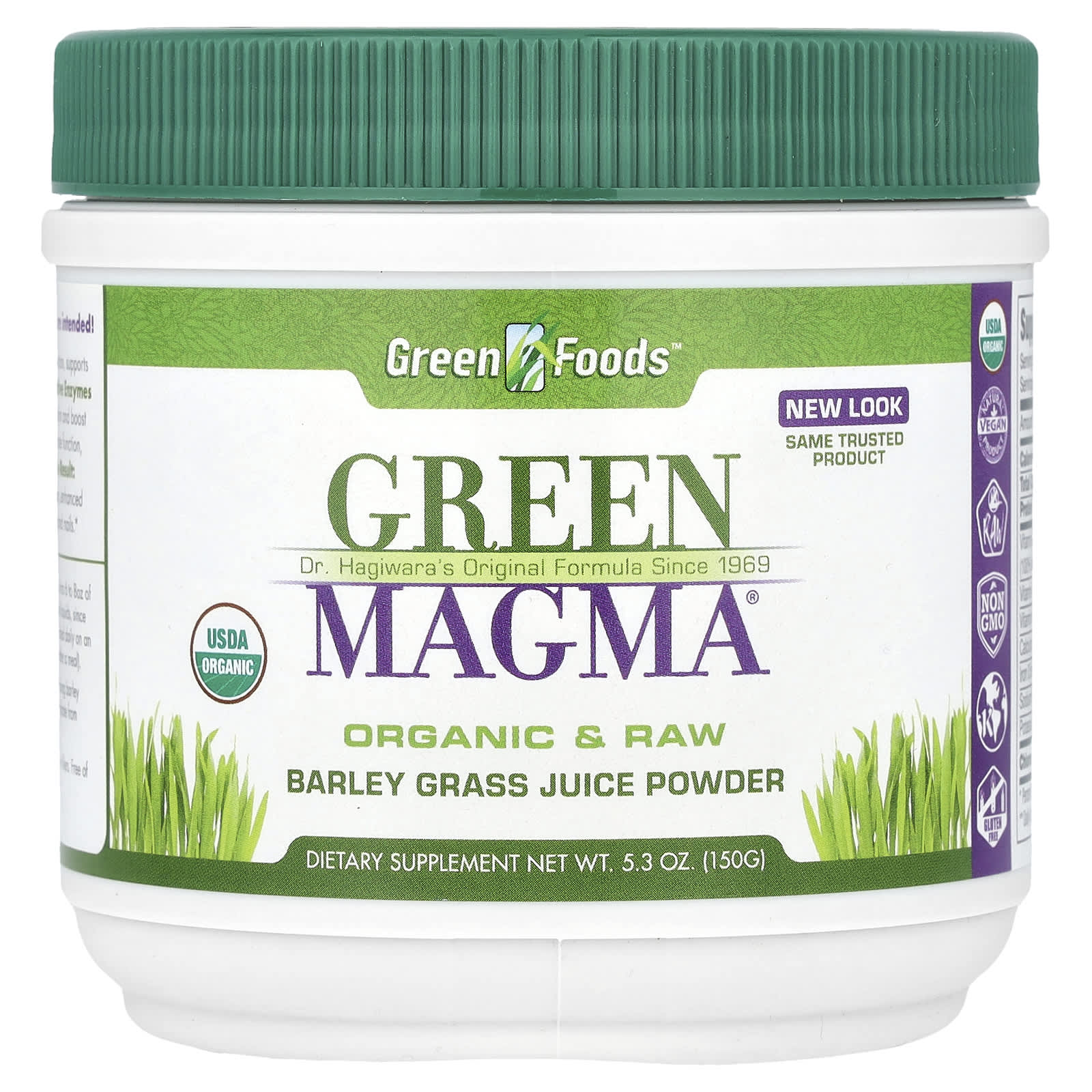 Green Foods, Green Magma, сок из зеленых побегов ячменя в порошке, 150 г (5,3 унции)