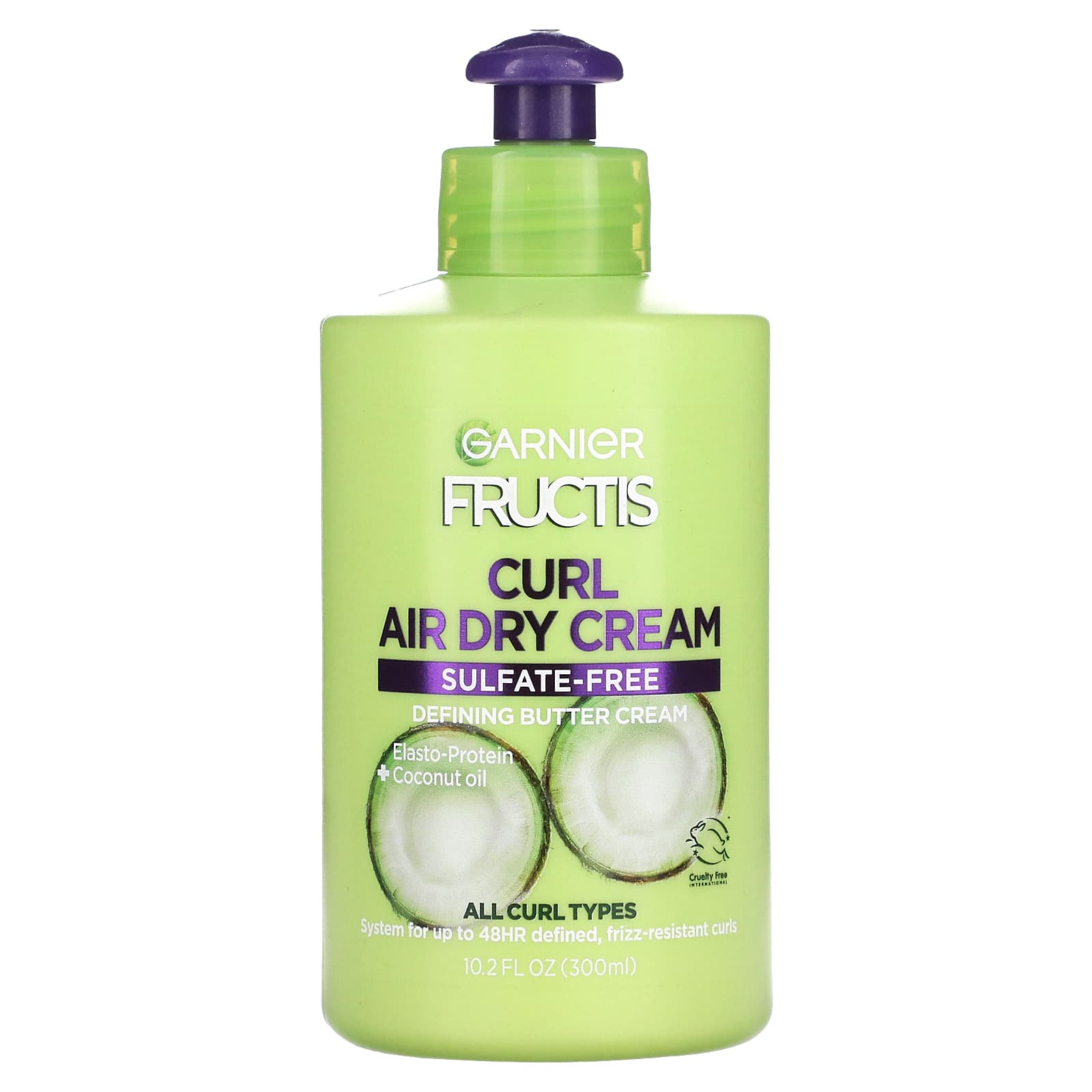 Garnier, Fructis, Curl Nourish, несмываемый уход, высыхаемое на воздухе крем-масло, 300 мл