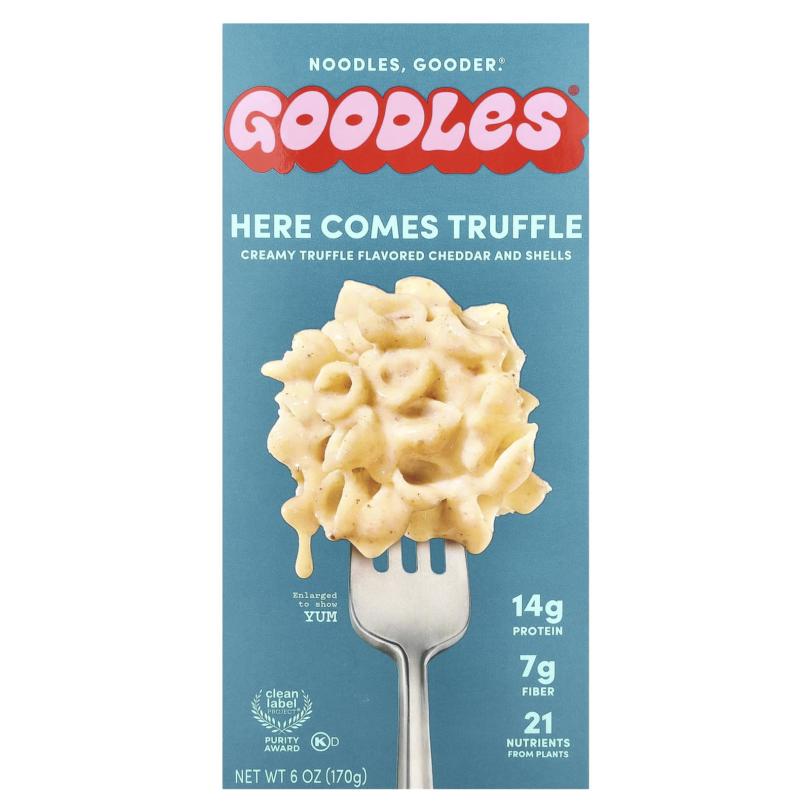 Goodles, Here Comes Truffle, сливочный трюфель, чеддер и ракушка, 170 г (6 унций)