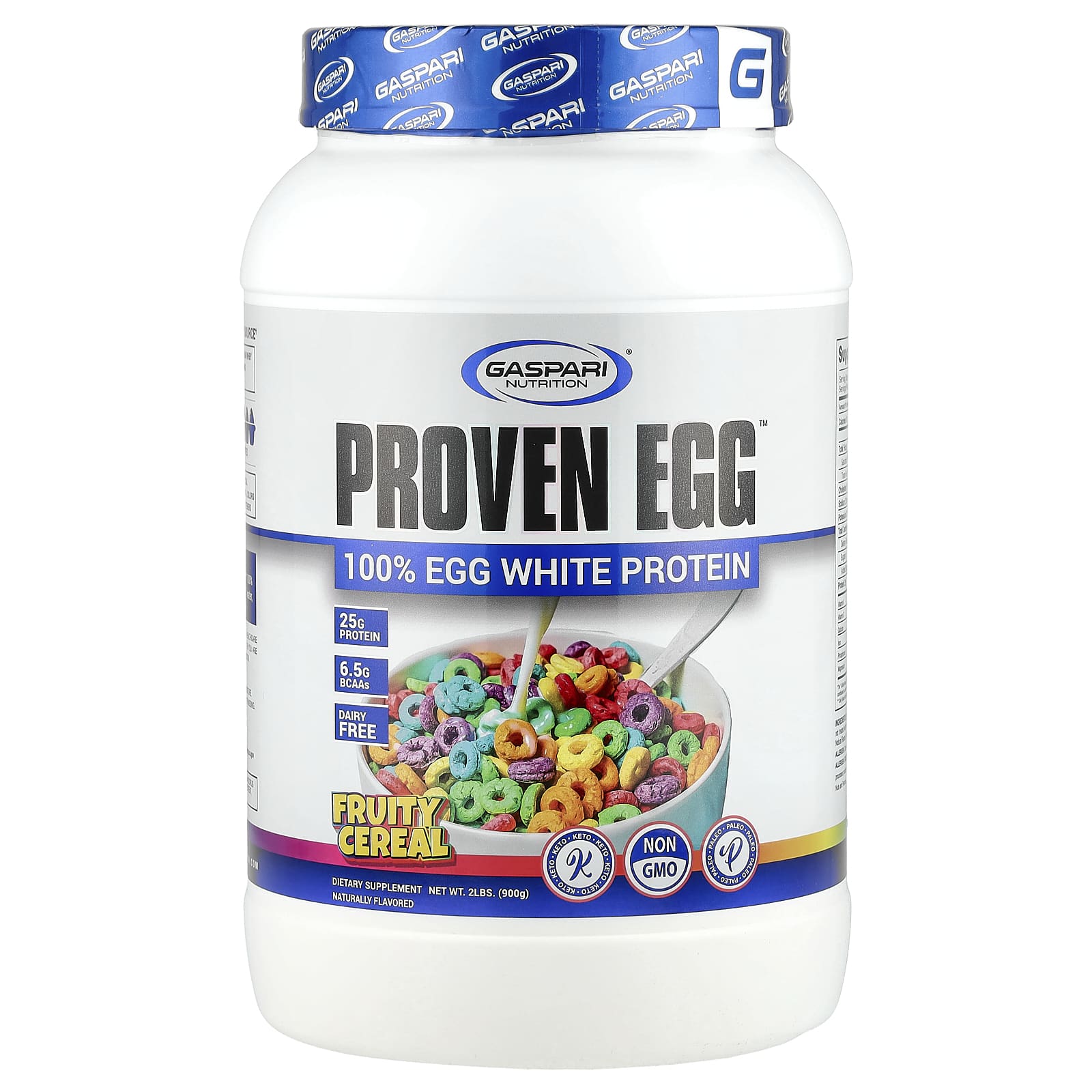 Gaspari Nutrition, Proven Egg ™, 100% протеин из яичного белка, фруктовые хлопья, 900 г (2 фунта)