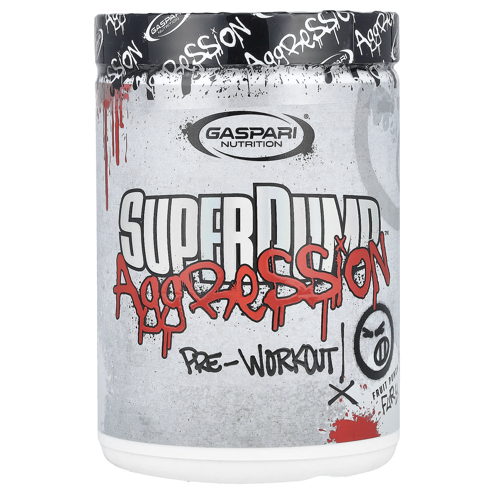 Gaspari Nutrition, SuperPump Aggression ™, предтренировочное средство, Fruit Punch Fury, 360 г