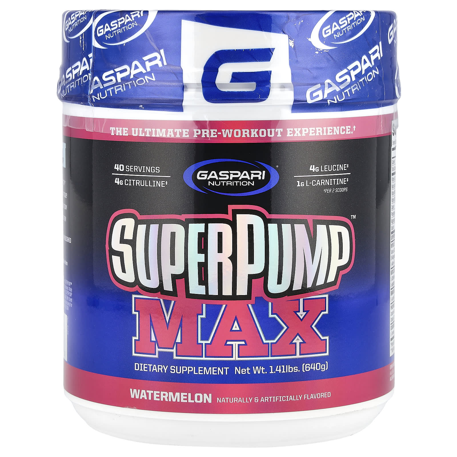 Gaspari Nutrition, SuperPump Max, арбуз, 640 г (1,41 фунта)