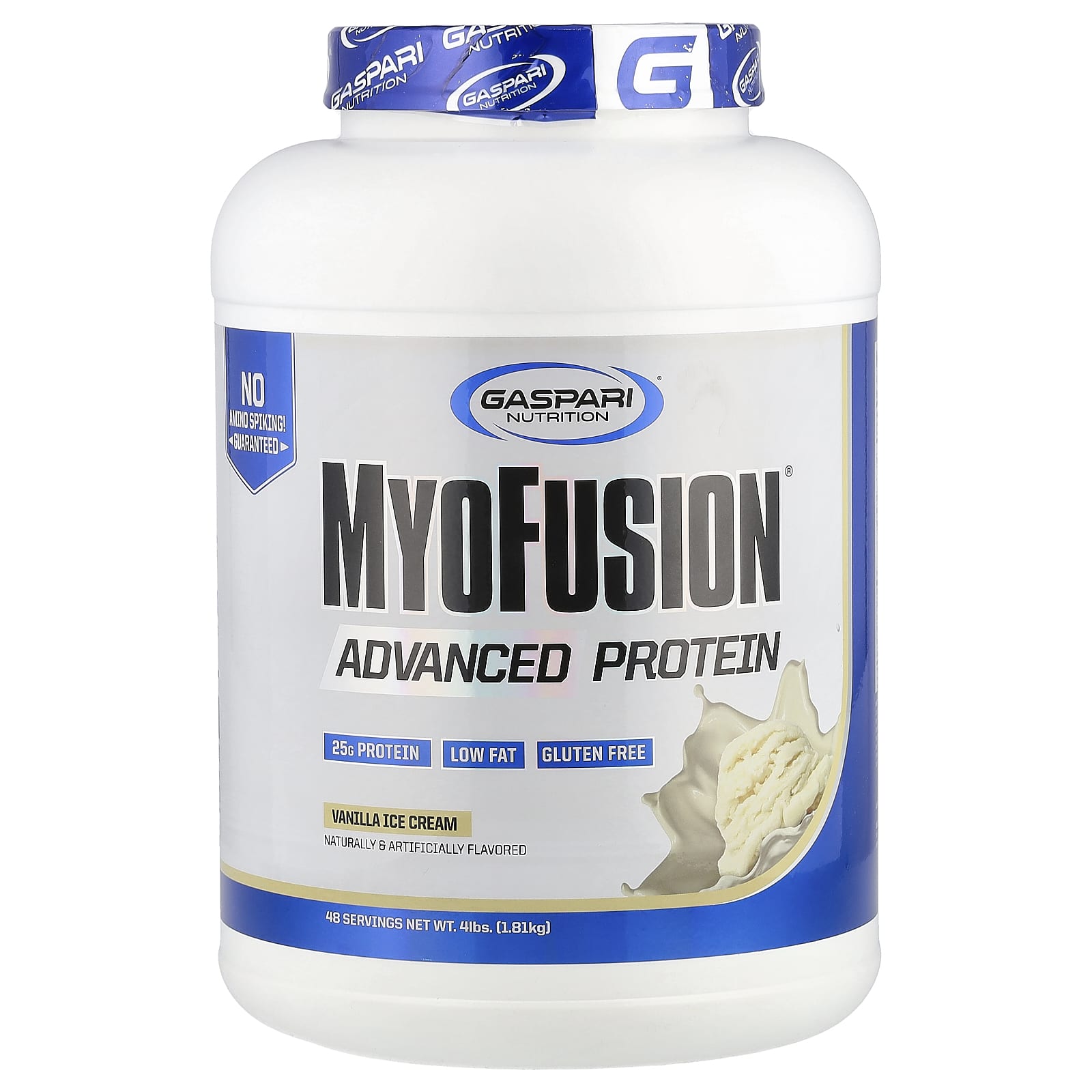 Gaspari Nutrition, MyoFusion, Усовершенствованный протеин, Ванильный пломбир, 1814 г (4 lbs)