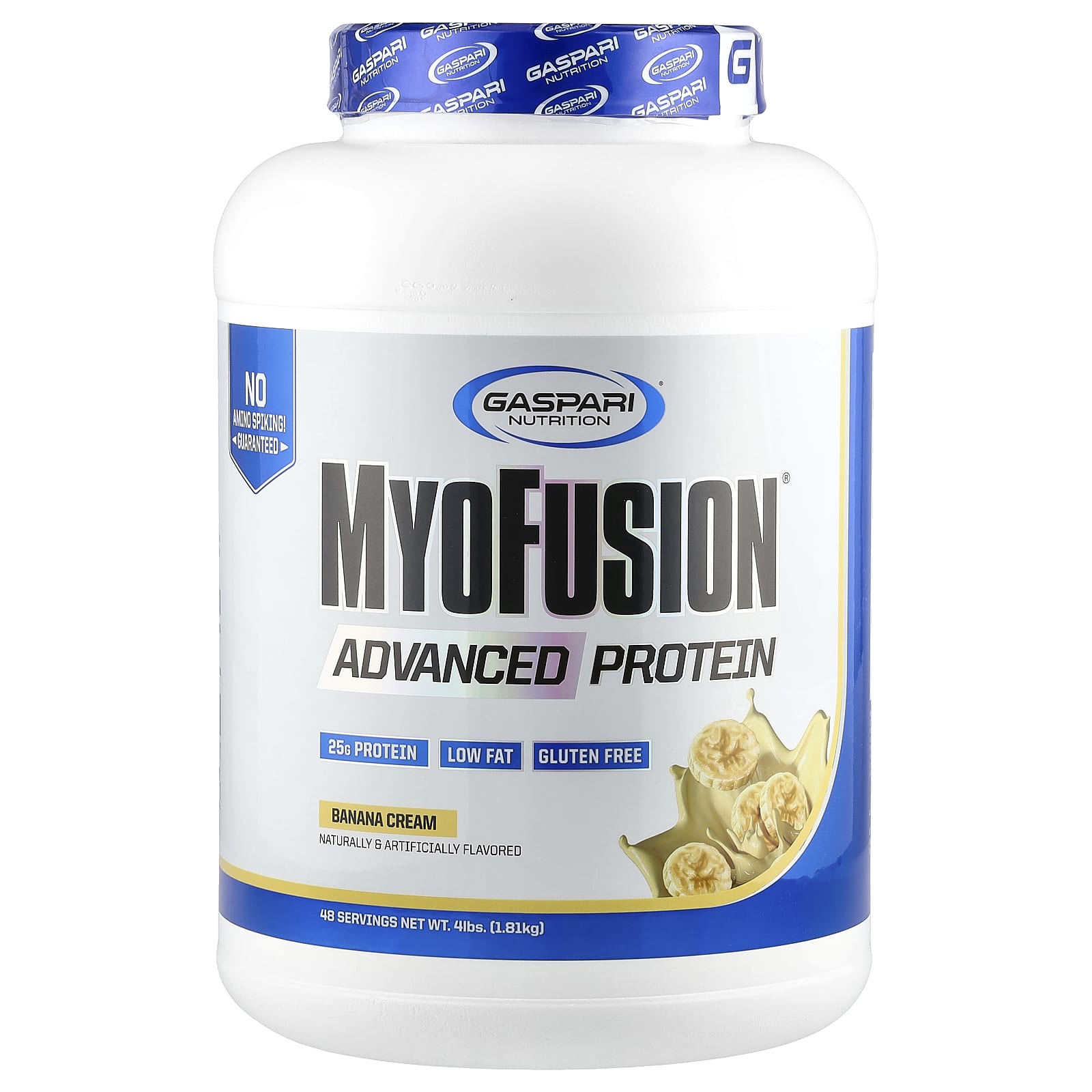 Gaspari Nutrition, MyoFusion, улучшенный протеин, банан и сливки, 1,81 г (4 фунта)