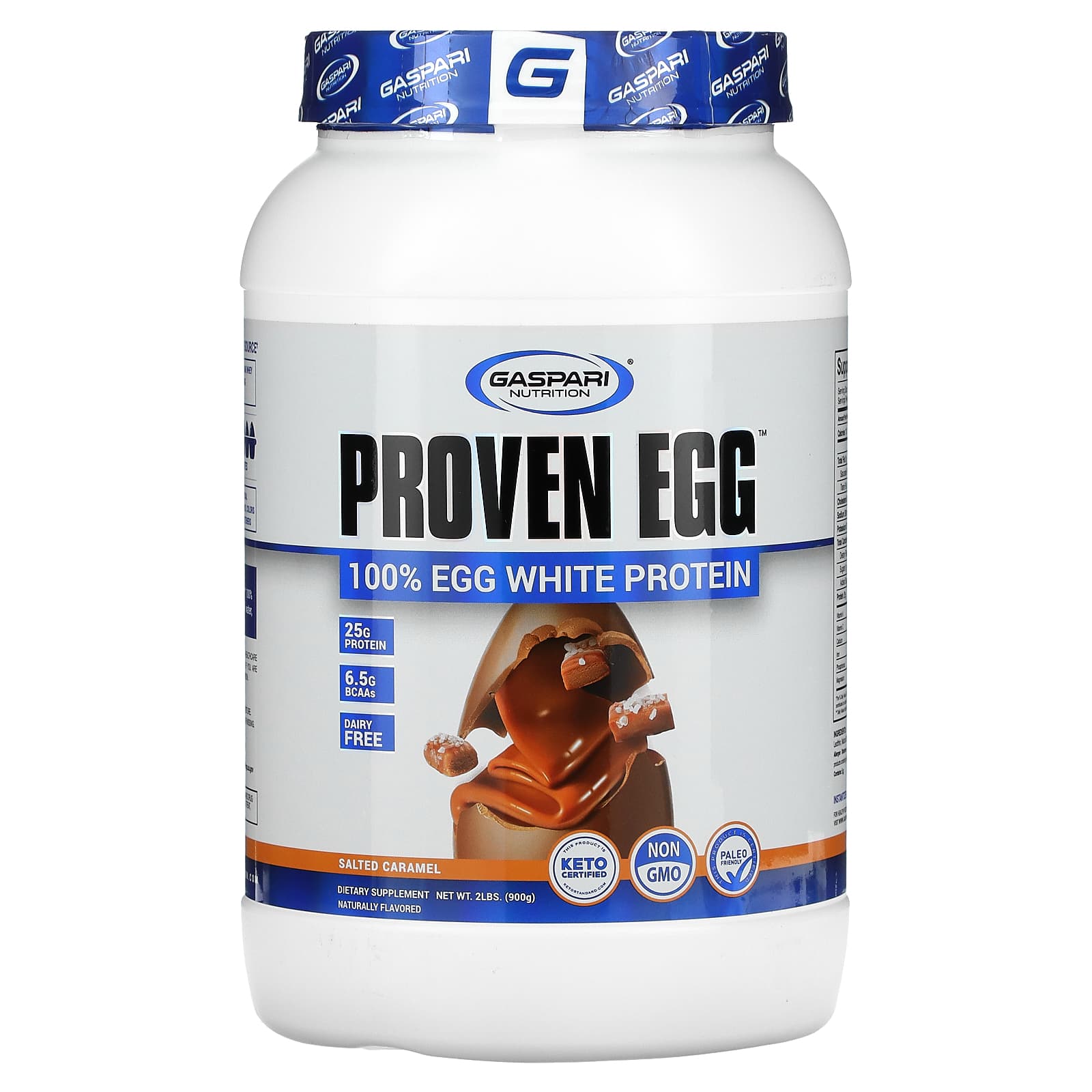 Gaspari Nutrition, Proven Egg, 100% протеин из яичного белка, соленая карамель, 900 г (2 фунта)